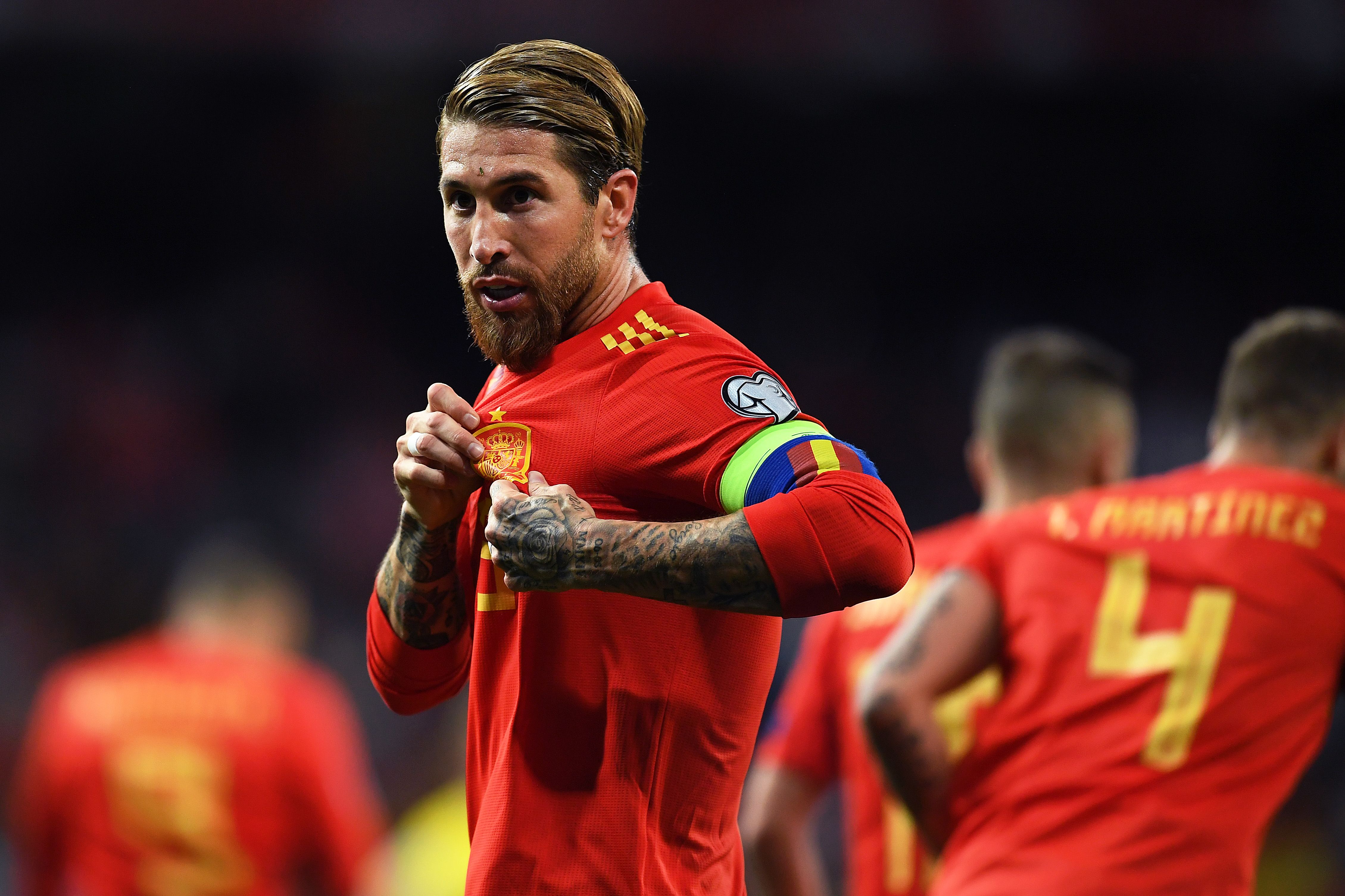 Ramos in action for Spain