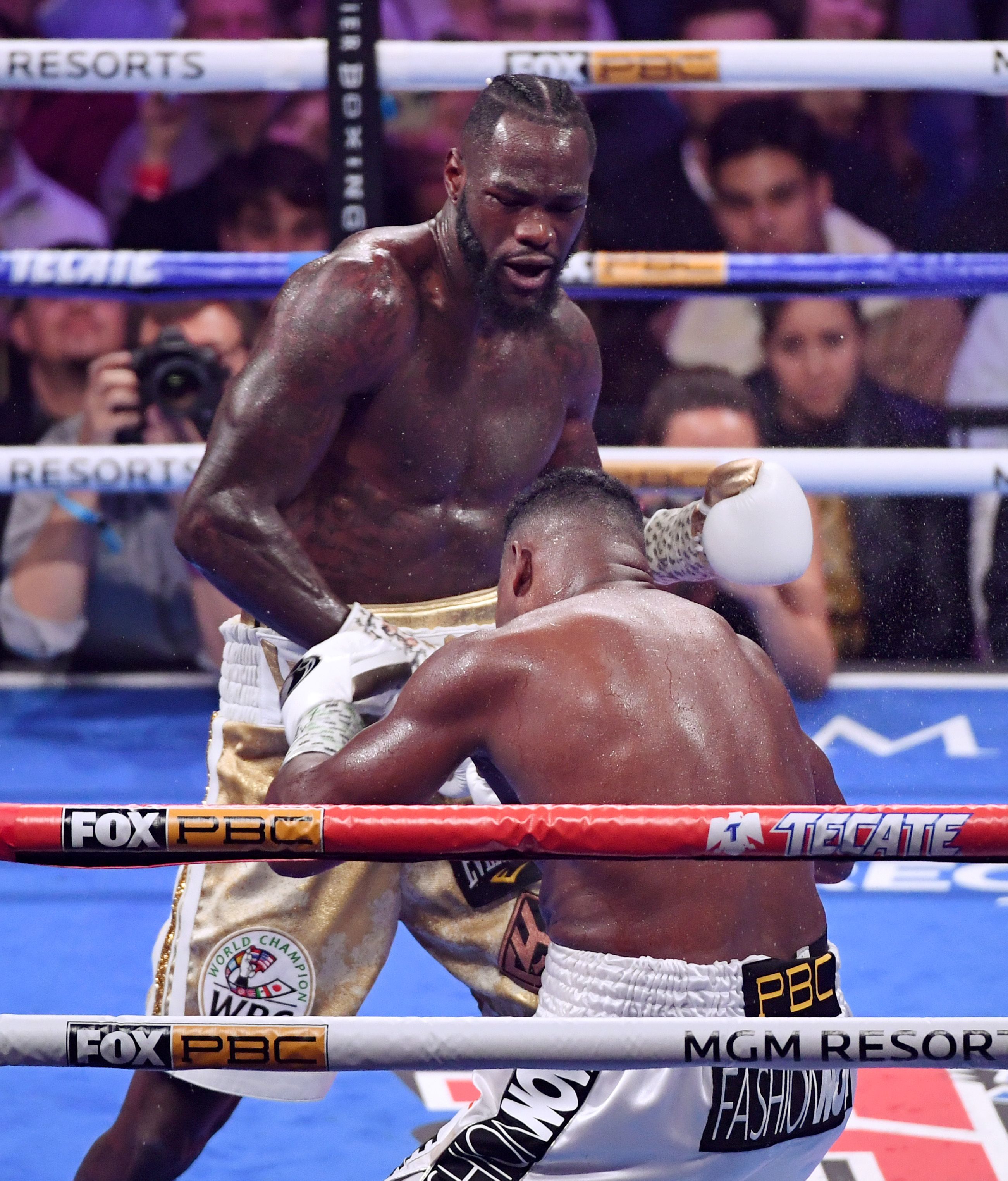 Deontay Wilder lands a massive punch