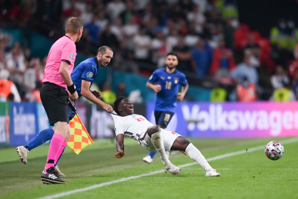 Giorgio Chiellini showed no remorse when reliving his infamous foul on Bukayo Saka in the Euro 2020 final between Italy and England.