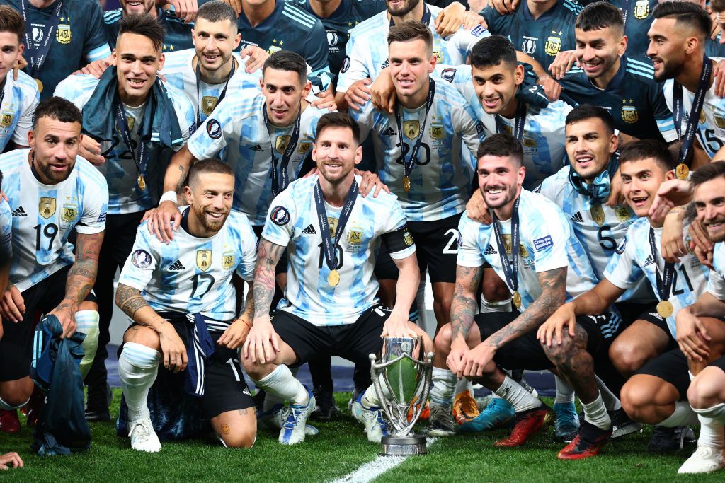 Lionel Messi and his Argentina teammates