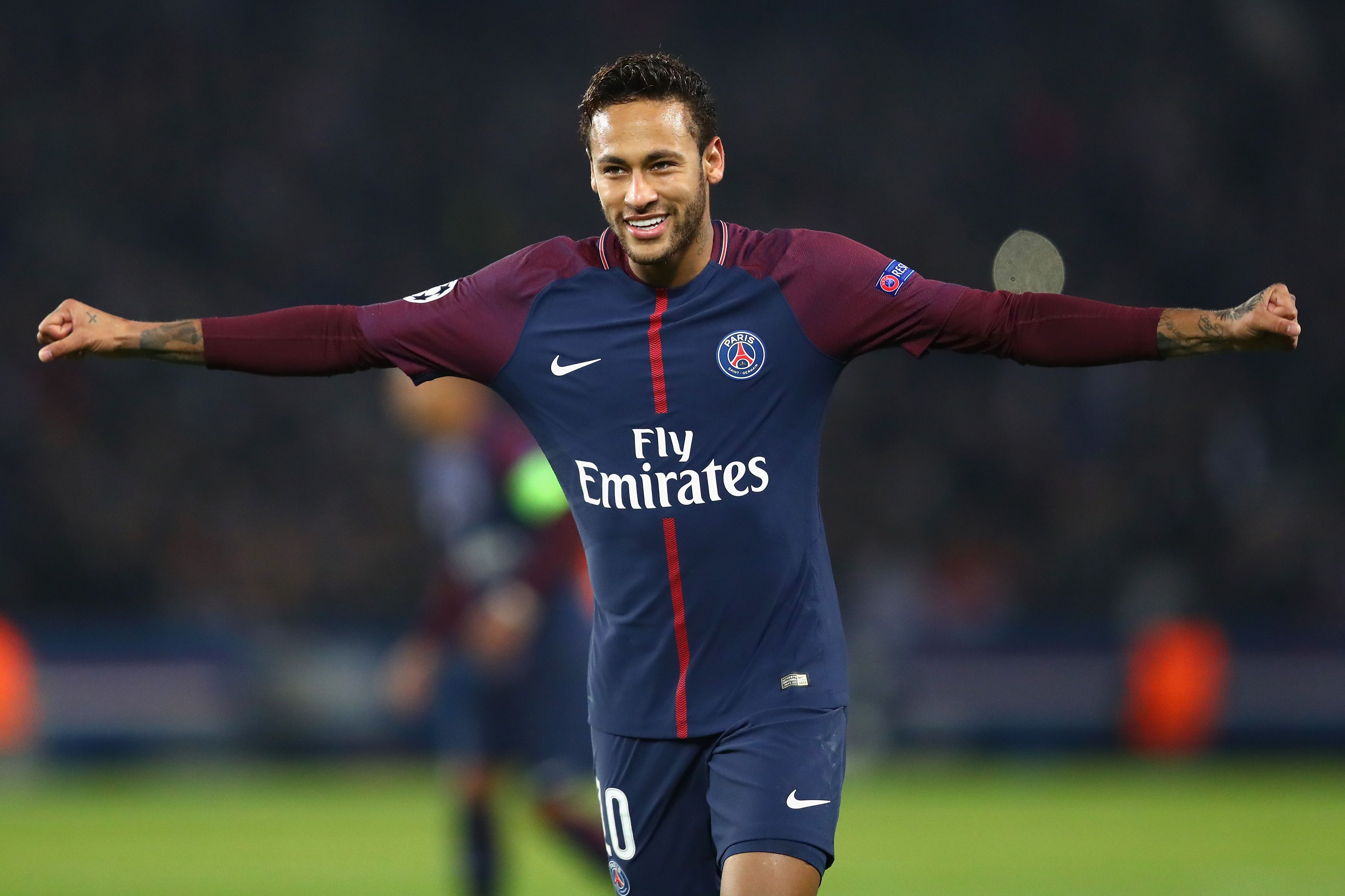 Neymar celebrates a PSG goal