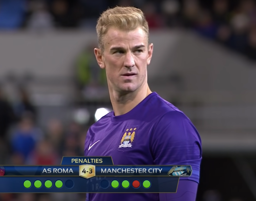 Joe Hart in action for Man City