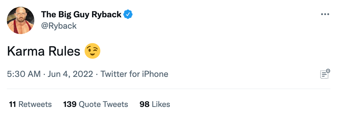 CM Punk injury: Ryback tweets two-word reaction