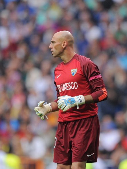Caballero playing against Real Madrid.