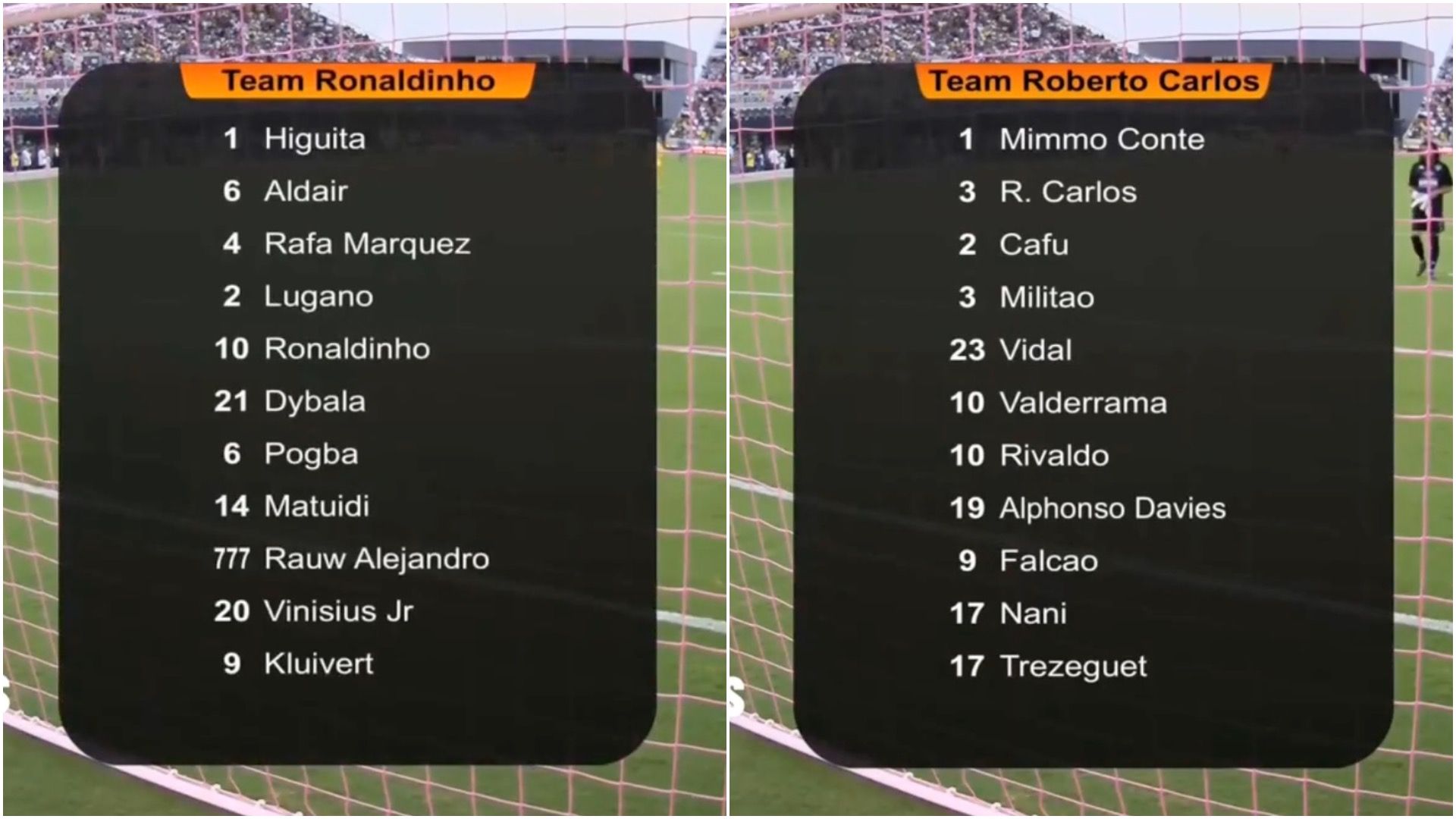 Team Ronaldinho XI vs Team Roberto Carlos XI