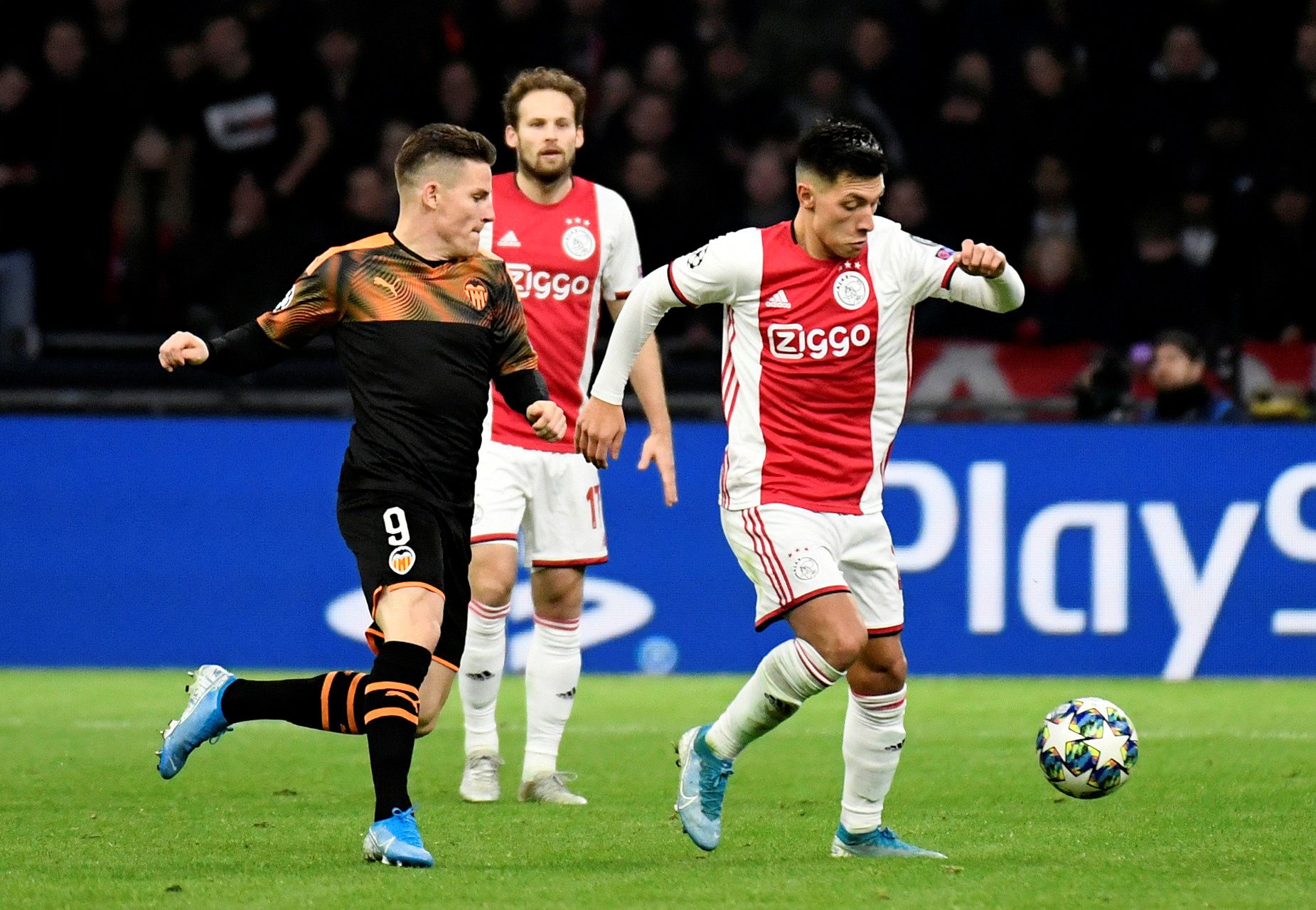 Ajax's Martinez on the ball.