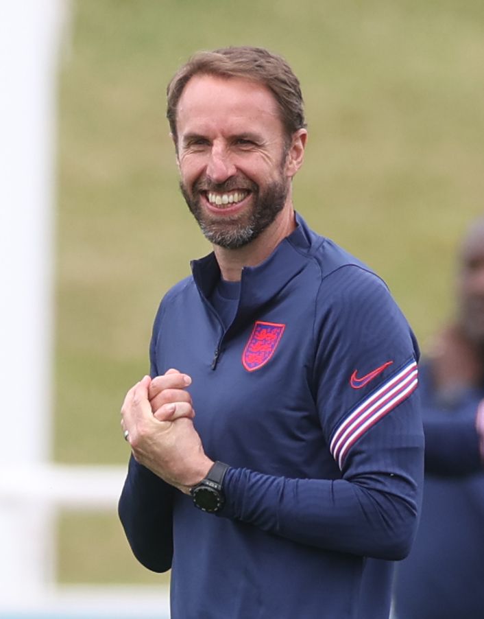 Southgate in England training.