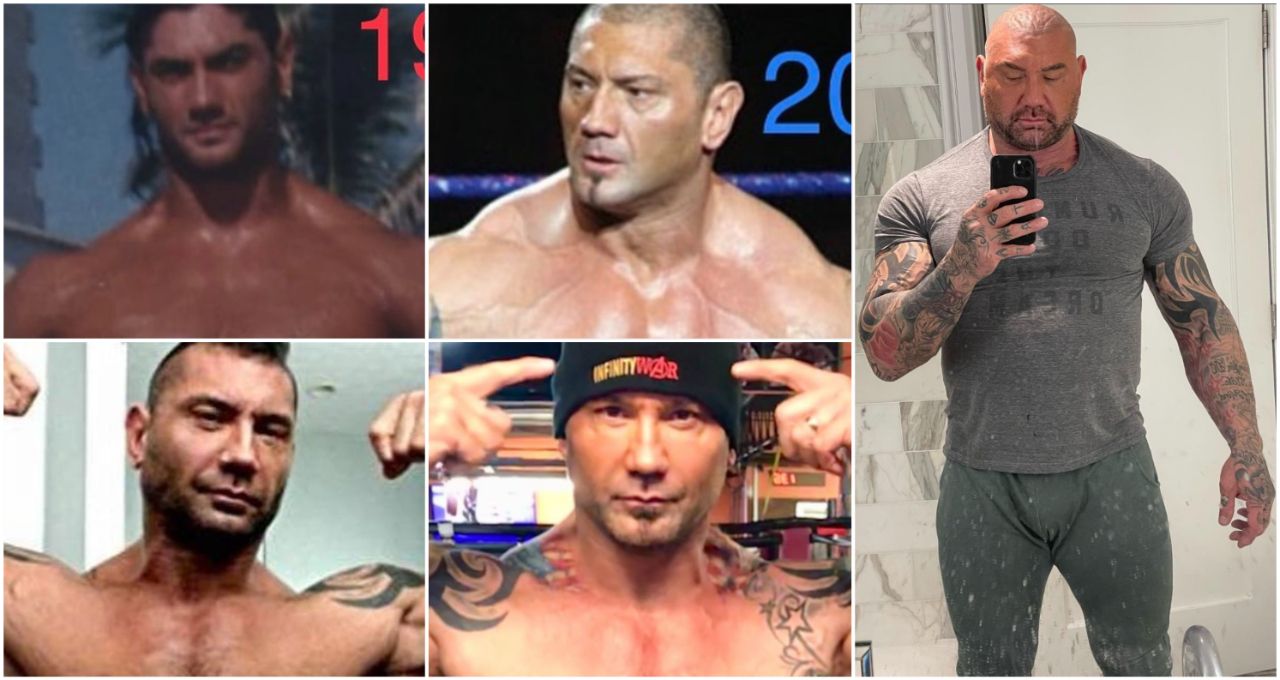 WWE legend and Hollywood actor Dave Bautista, 51, shows incredible 33-year  body transformation – The Scottish Sun