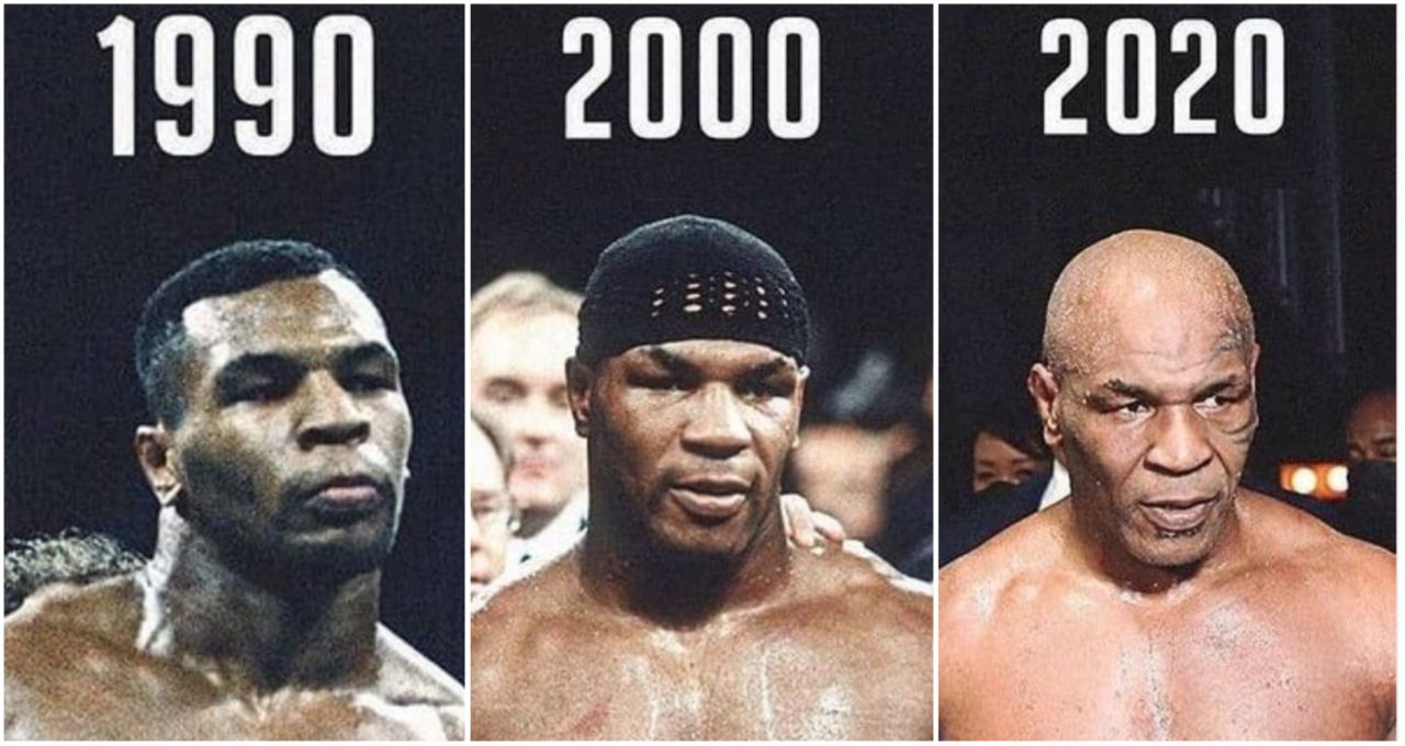 Mike Tyson's physique in three different decades shows he's a monster