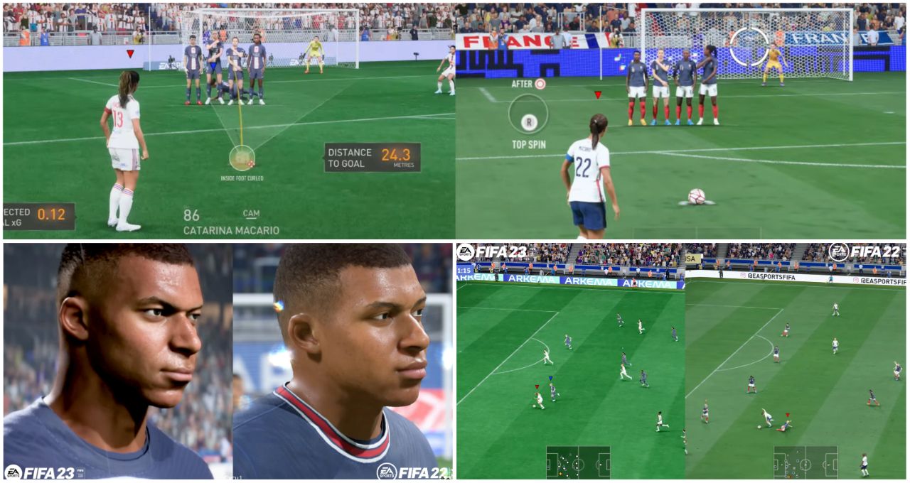 FIFA 23 vs FIFA 22 Faces #fy #foryou #ps5 #fifa23 #easportsfc