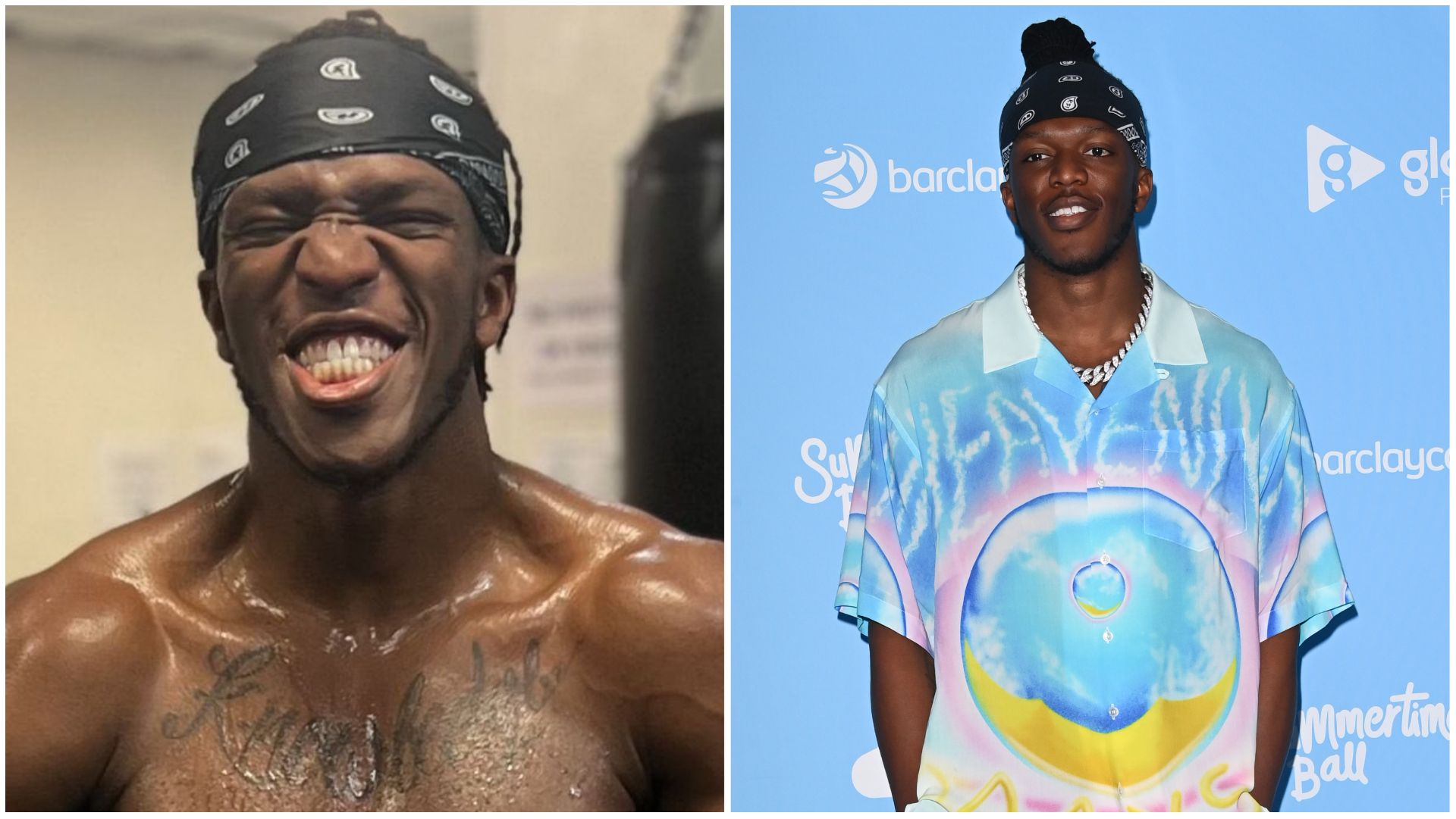 KSI vs Alex Wassabi JJ shows off incredible physique in training