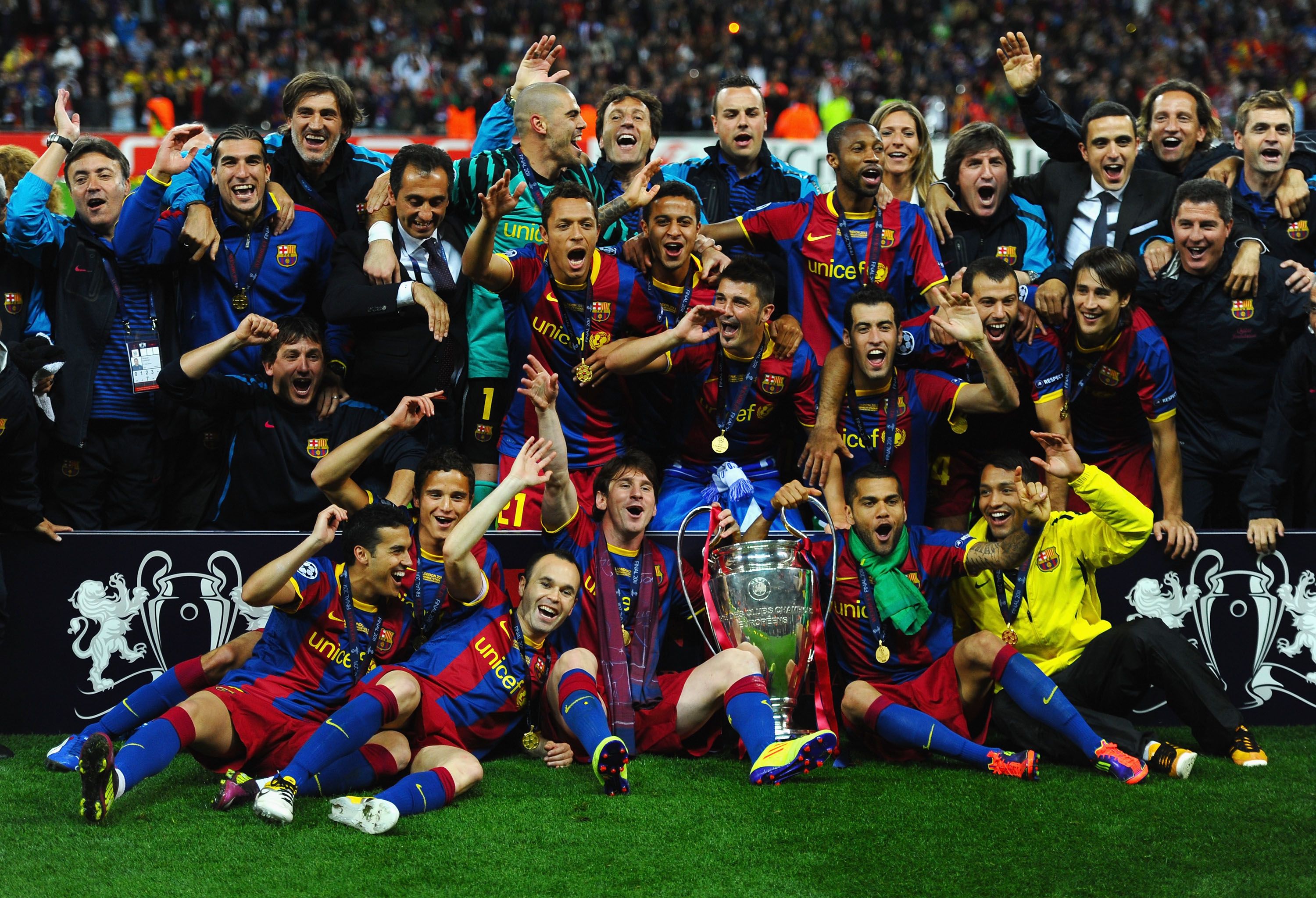 Barcelona after winning the 2011 Champions League final