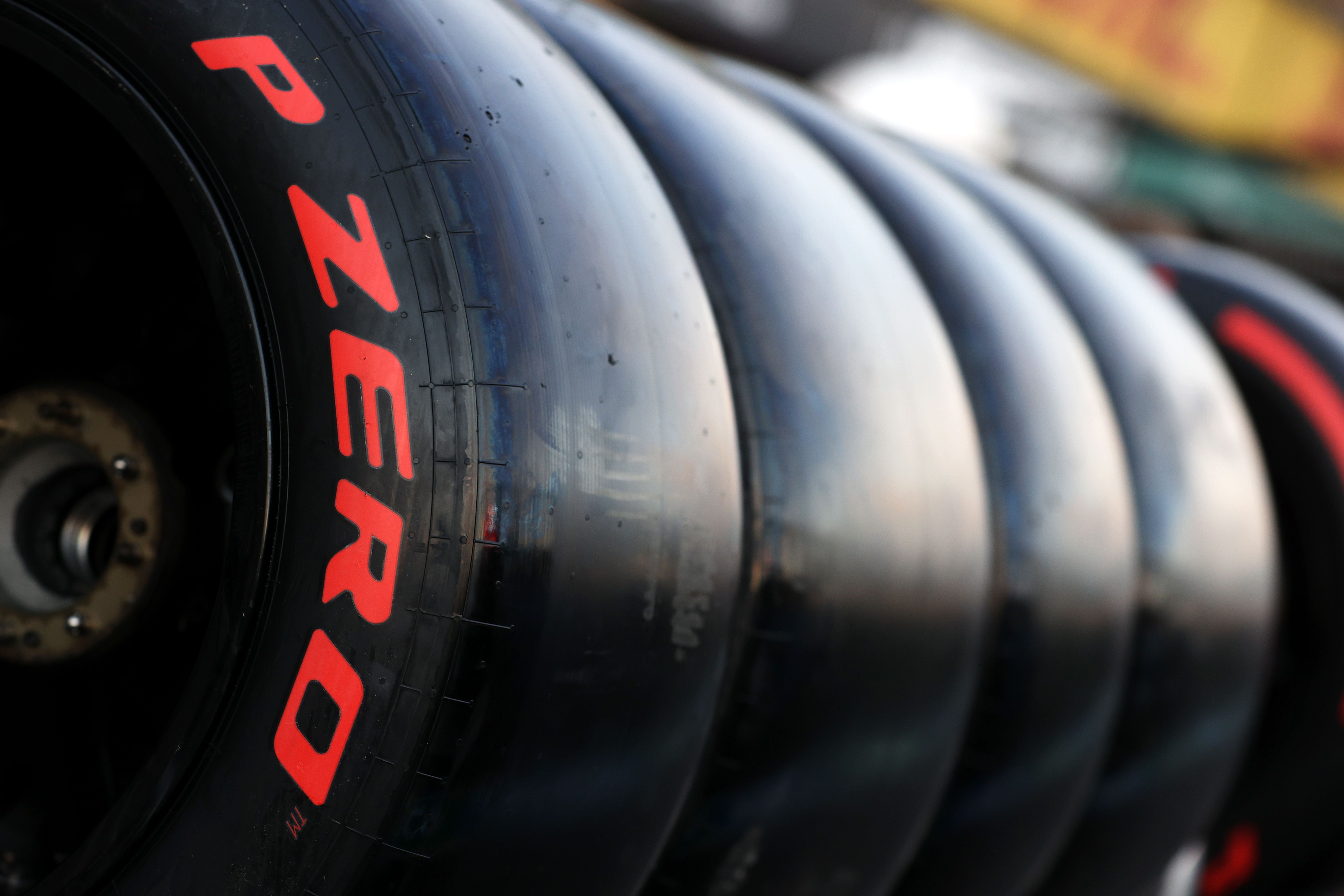 Pirelli formula 1 tyres ready to use.
