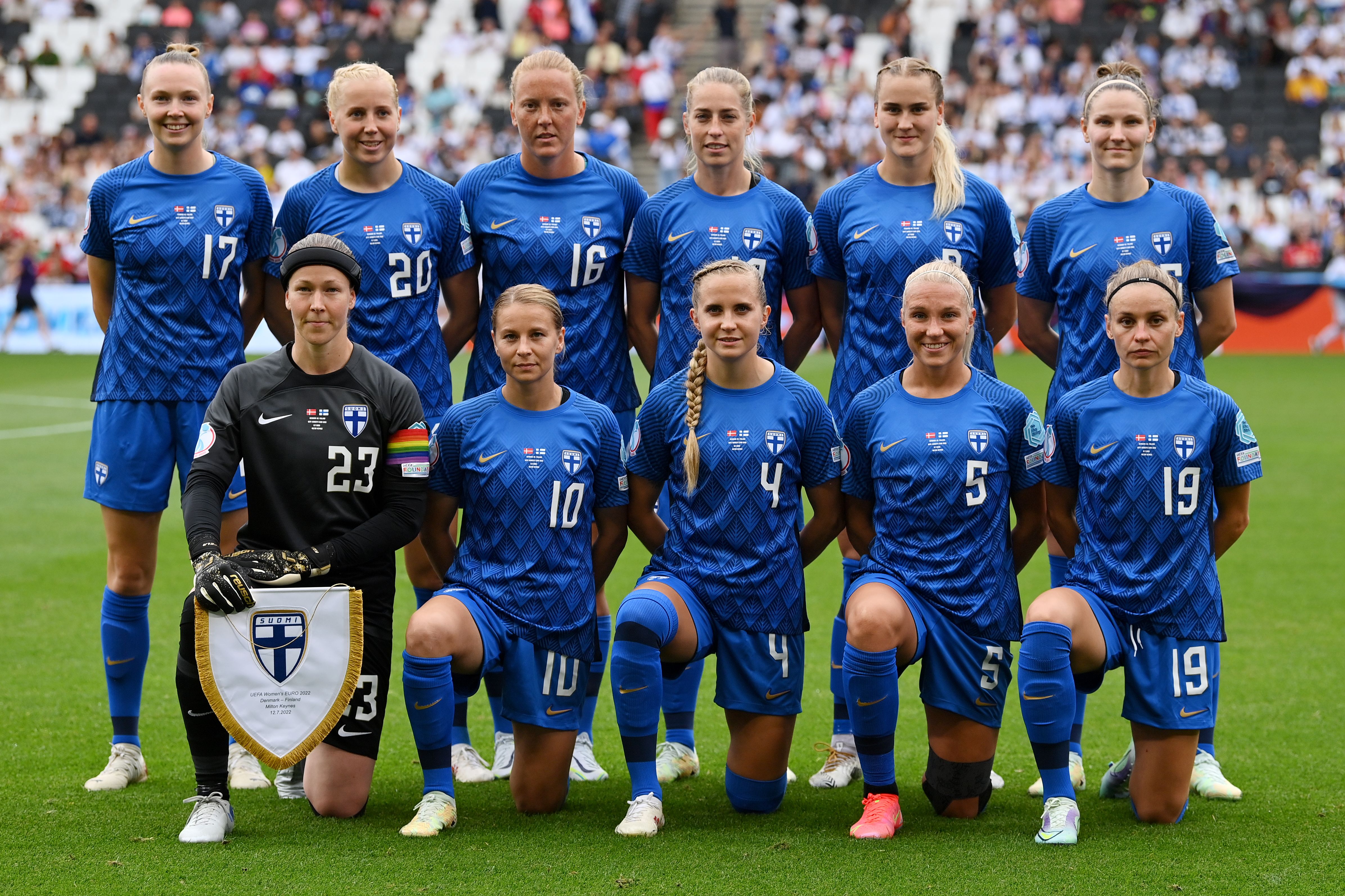 Finland team at Euro 2022