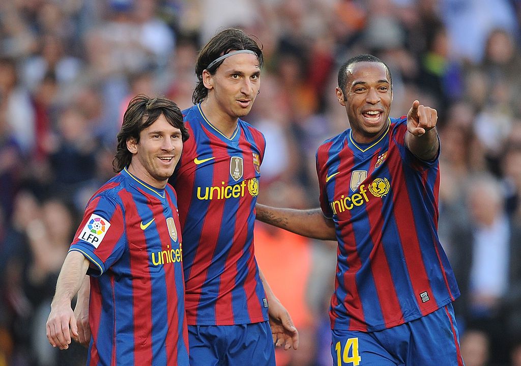 Messi, Zlatan &amp; Henry with Barcelona