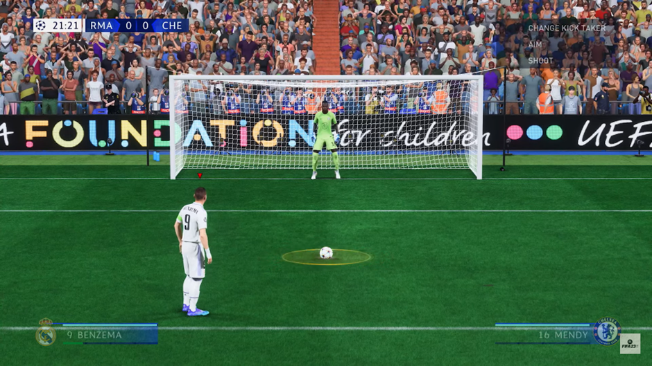 Benzema penalty in FIFA 23 