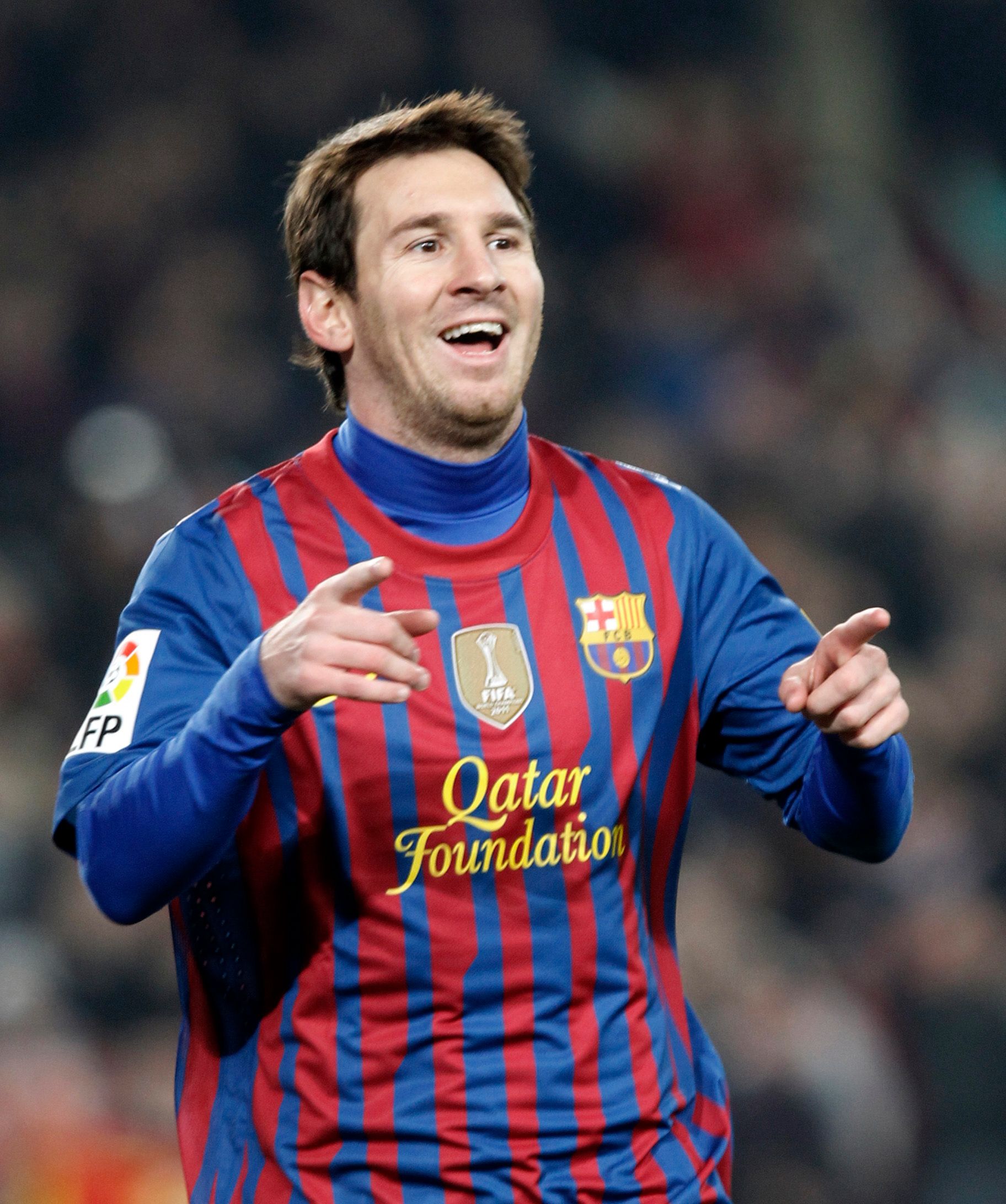 Messi scores for Barcelona in 2012.