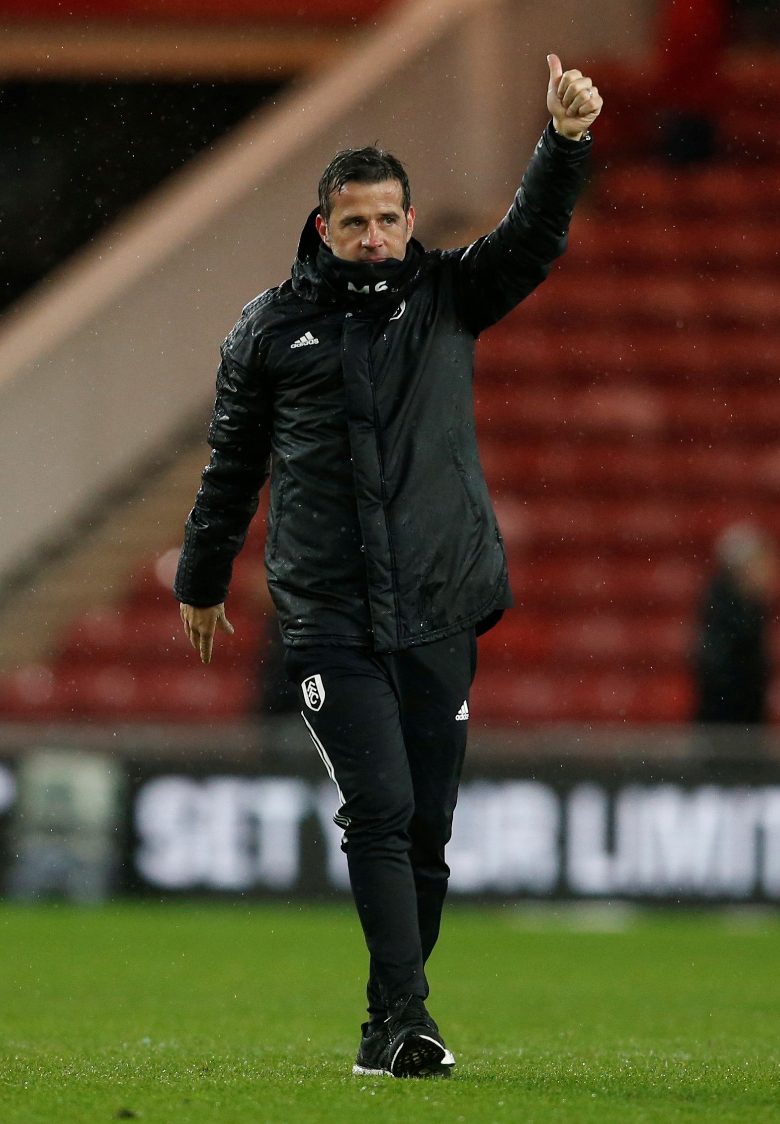 Silva salutes Fulham fans.