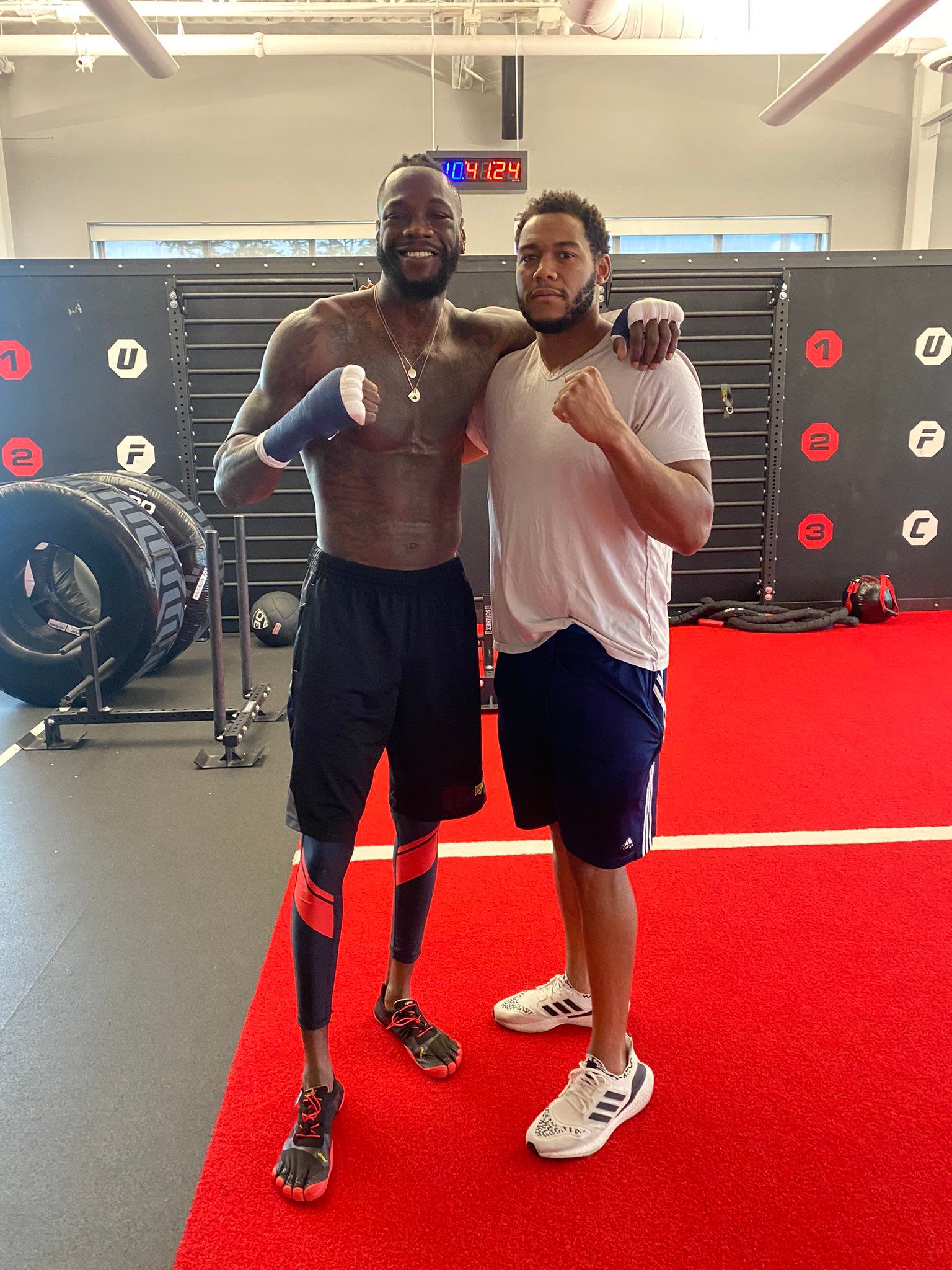 Topless photo has now emerged of Deontay Wilder &amp; he looks a lot thinner than before