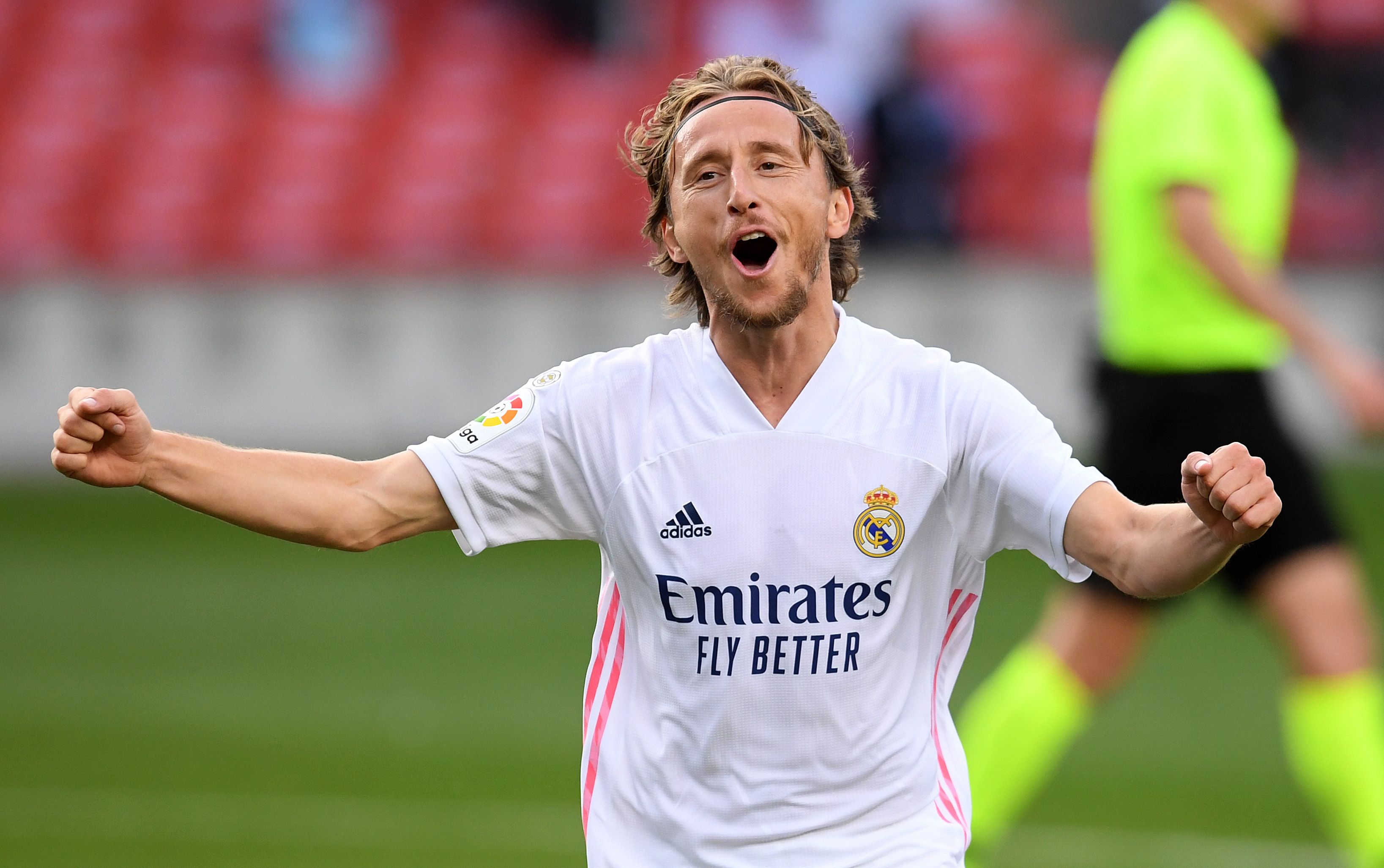 Luka Modric of Real Madrid celebrates 