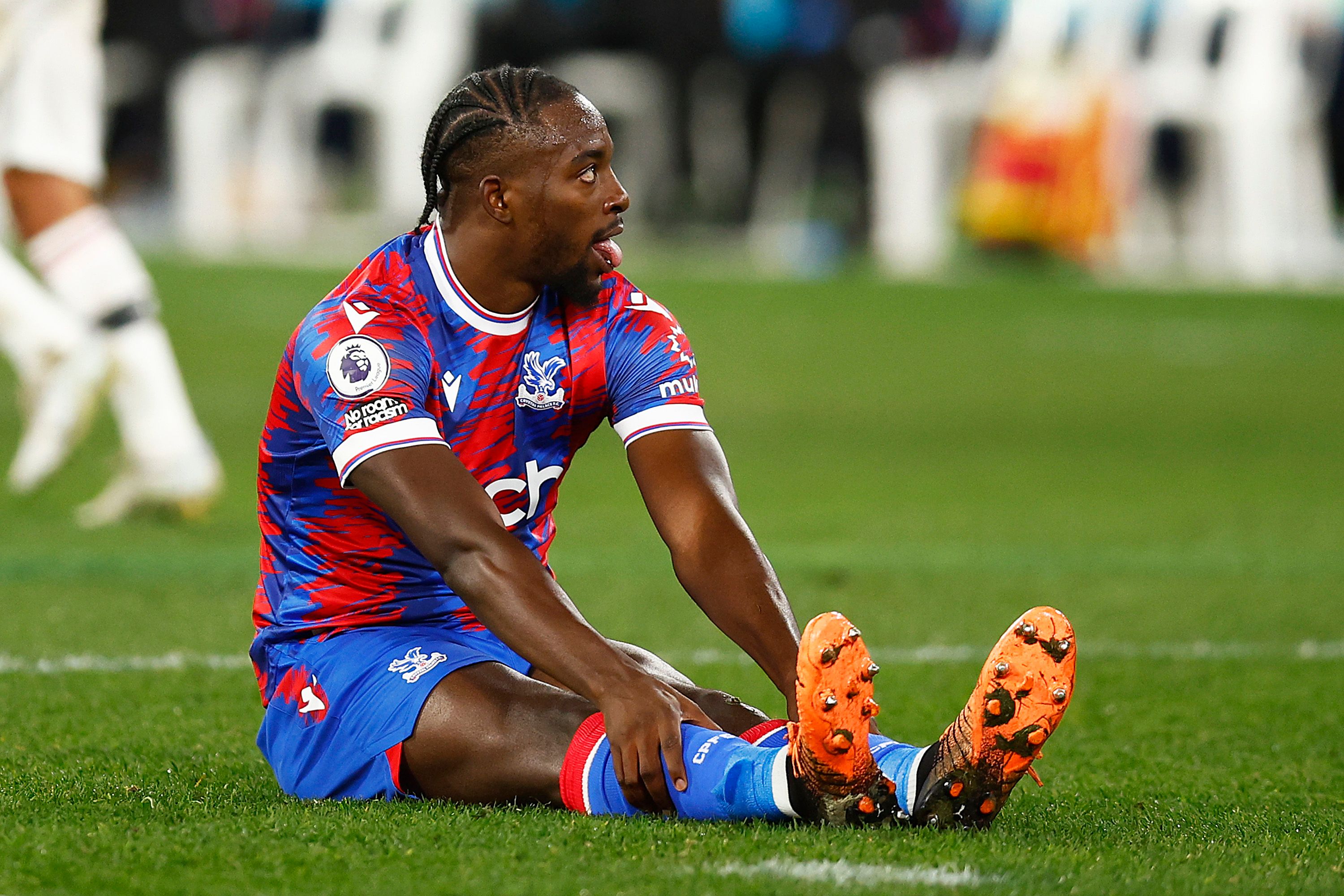 Jean-Philippe Mateta of Crystal Palace reacts