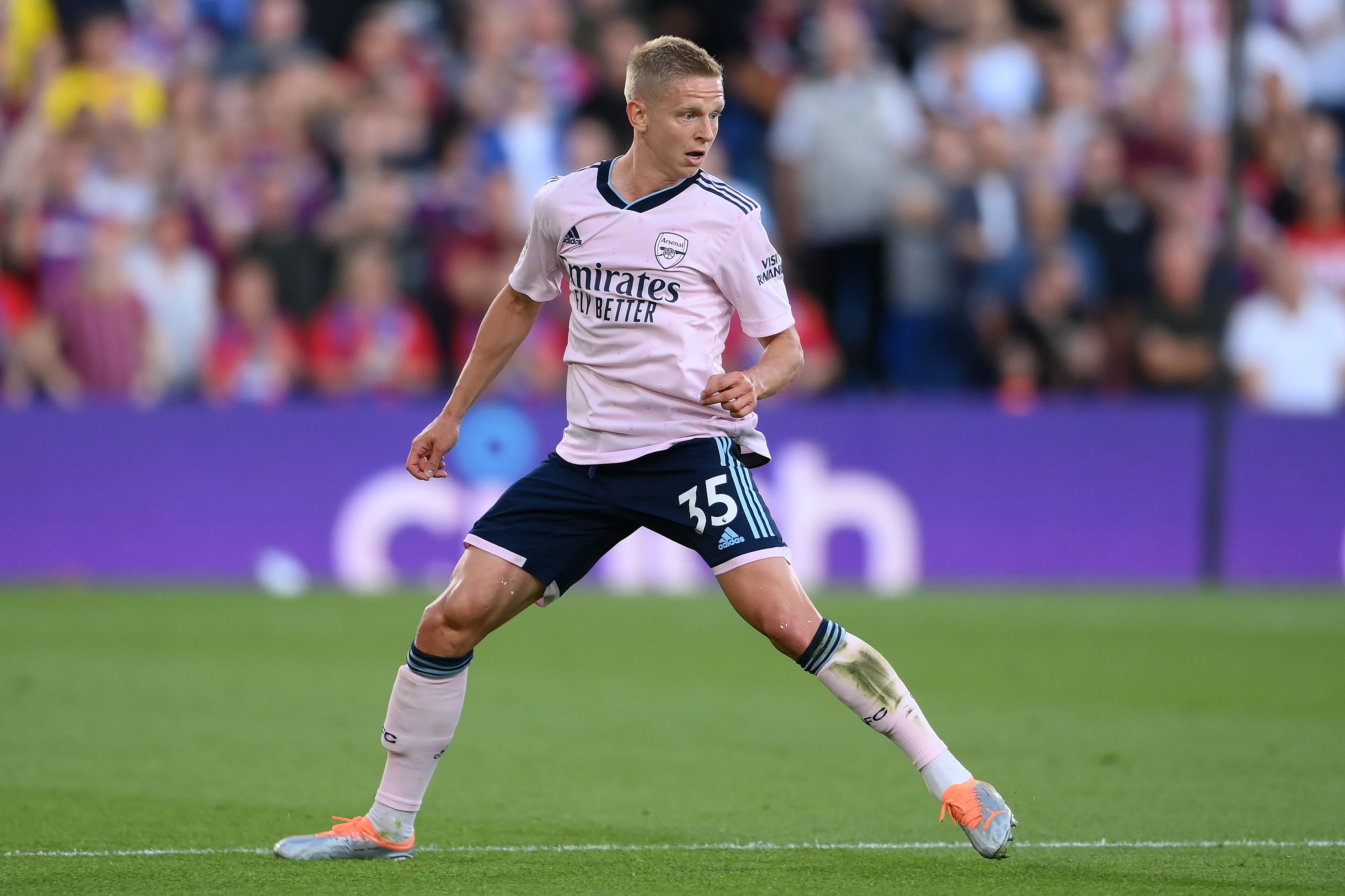 Oleksandr Zinchenko of Arsenal in action during the Premier League match