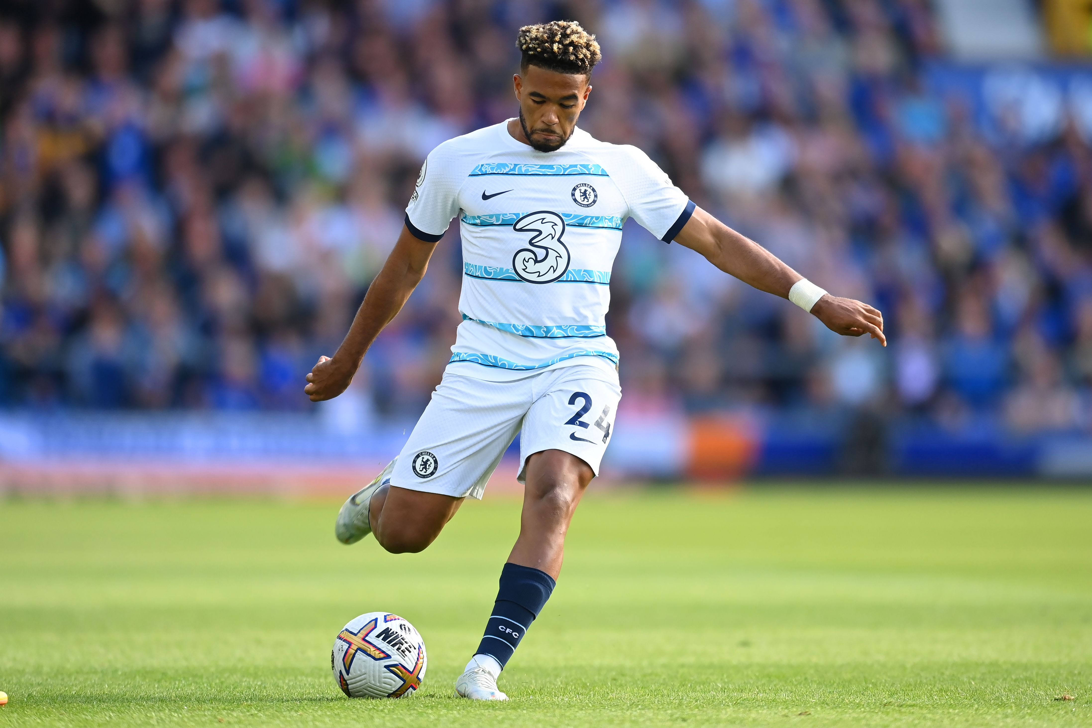 Reece James of Chelsea in action during the Premier League match