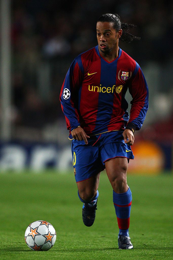Ronaldinho in action for Barcelona in 2007