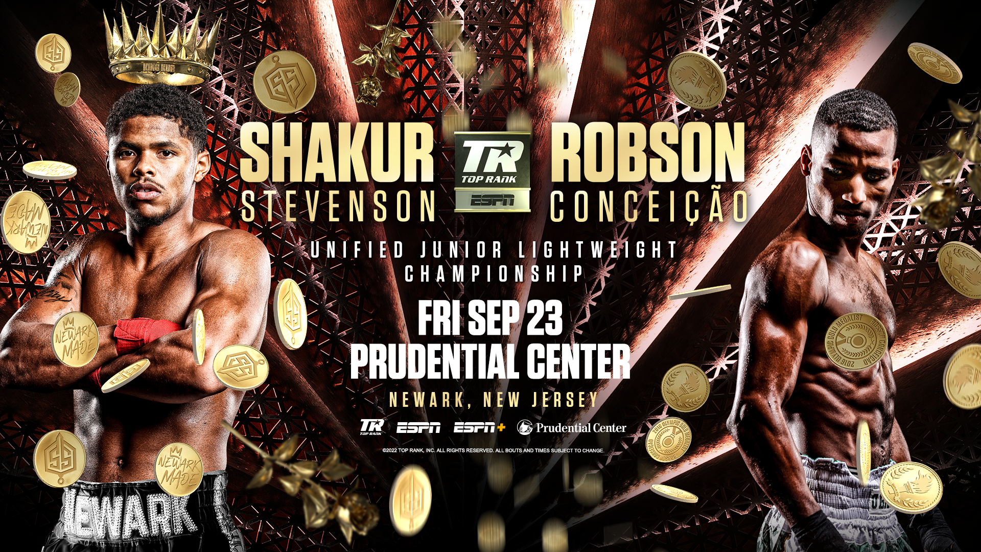 Shakur Stevenson fighting in the boxing ring
