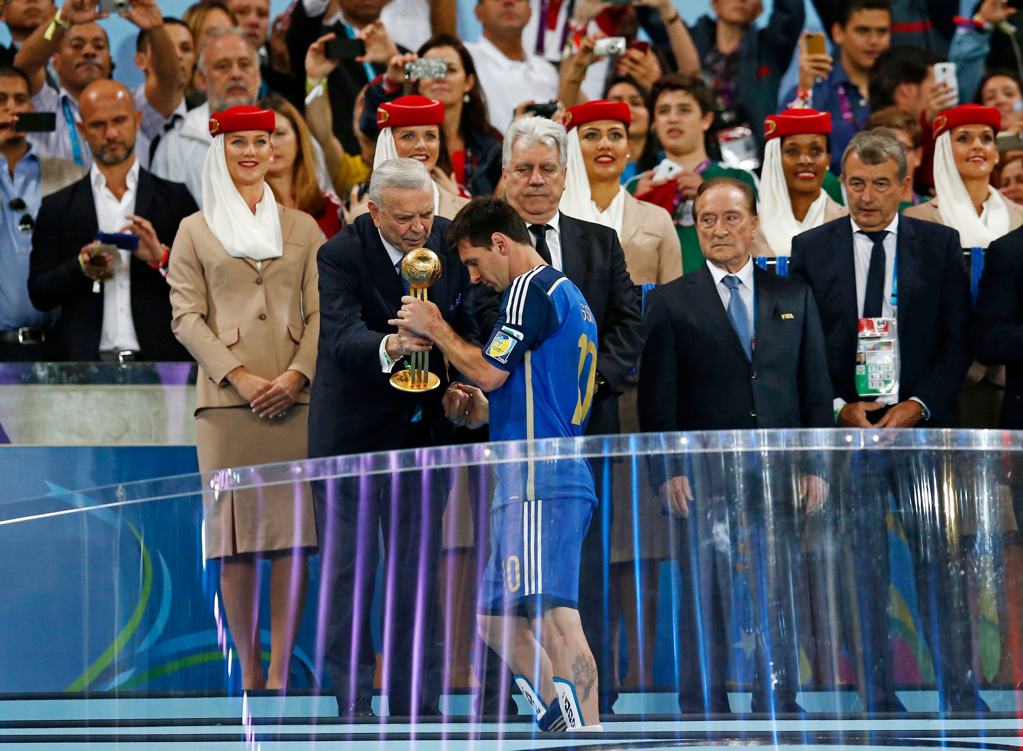 Messi wins the World Cup Golden Ball.