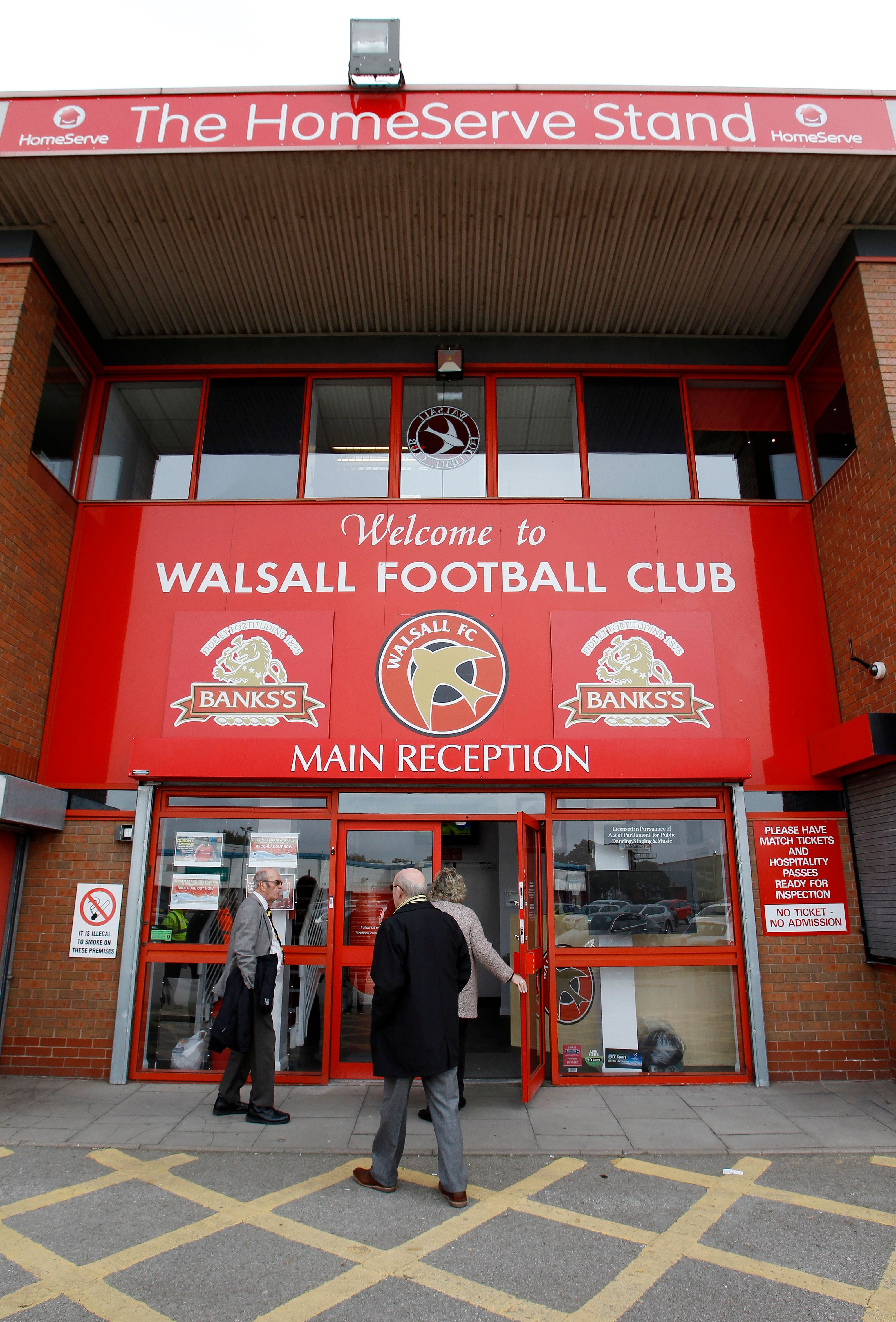 Walsall on a match day.
