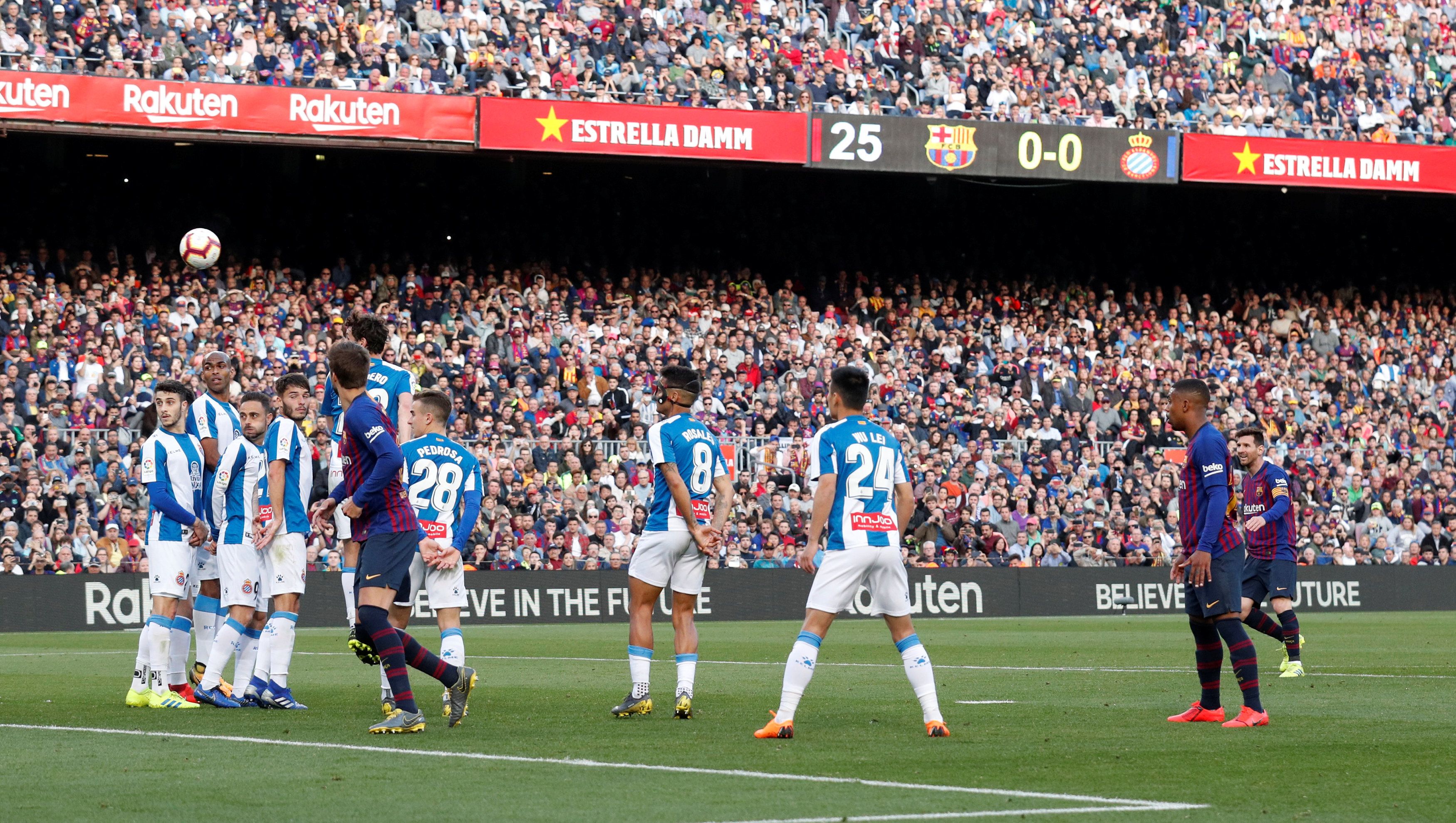 Messi's free-kick vs Espanyol.