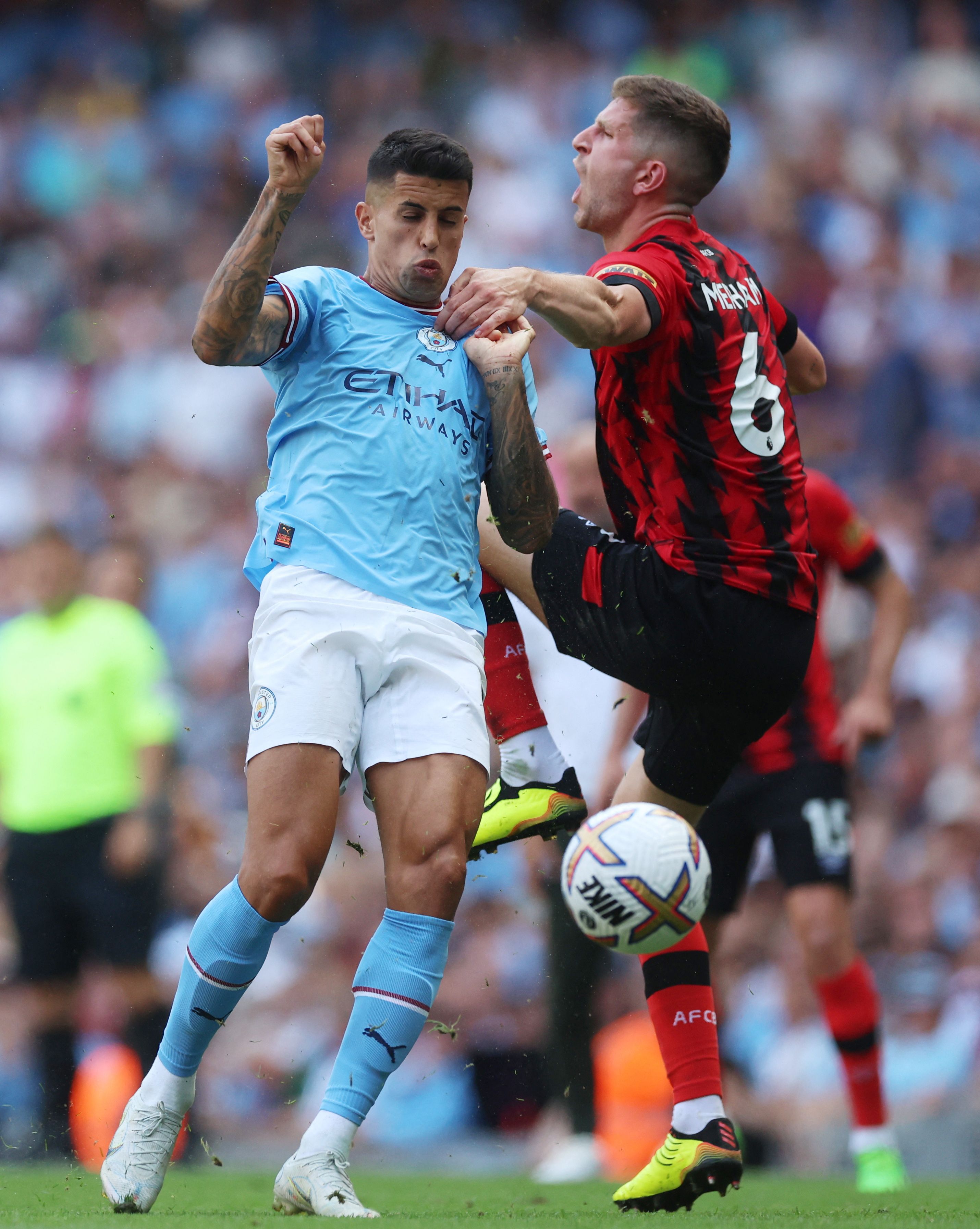 Man City's Cancelo in action.