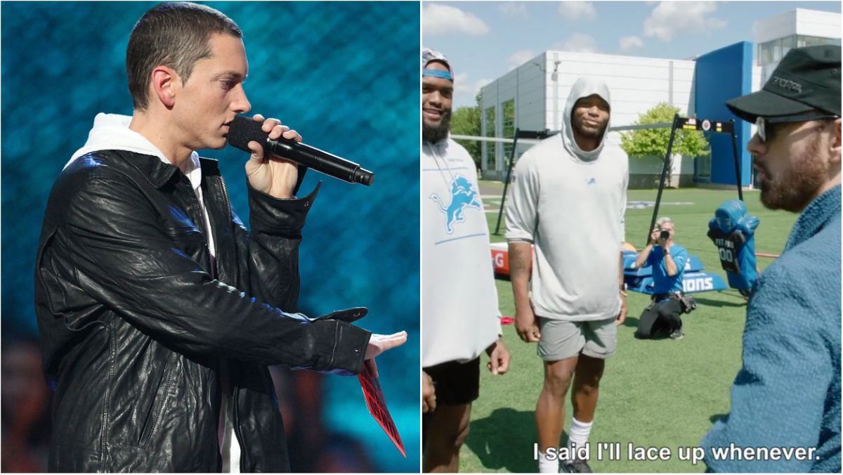 Eminem Drops in on Detroit Lions Practice on HBO's 'Hard Knocks' – Billboard