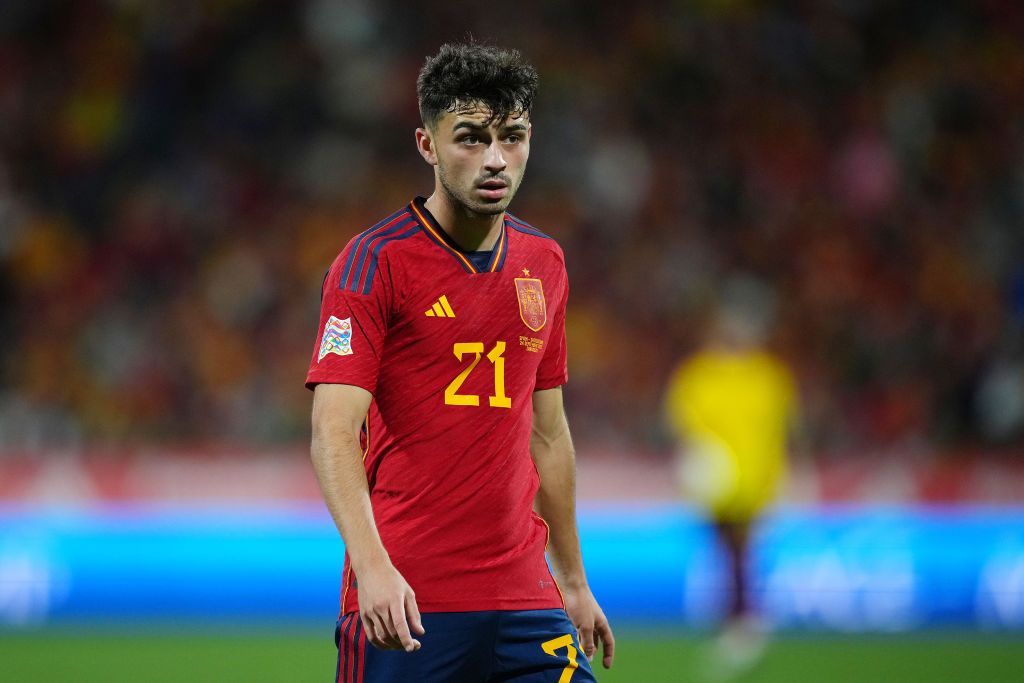 Pedri in action for Spain