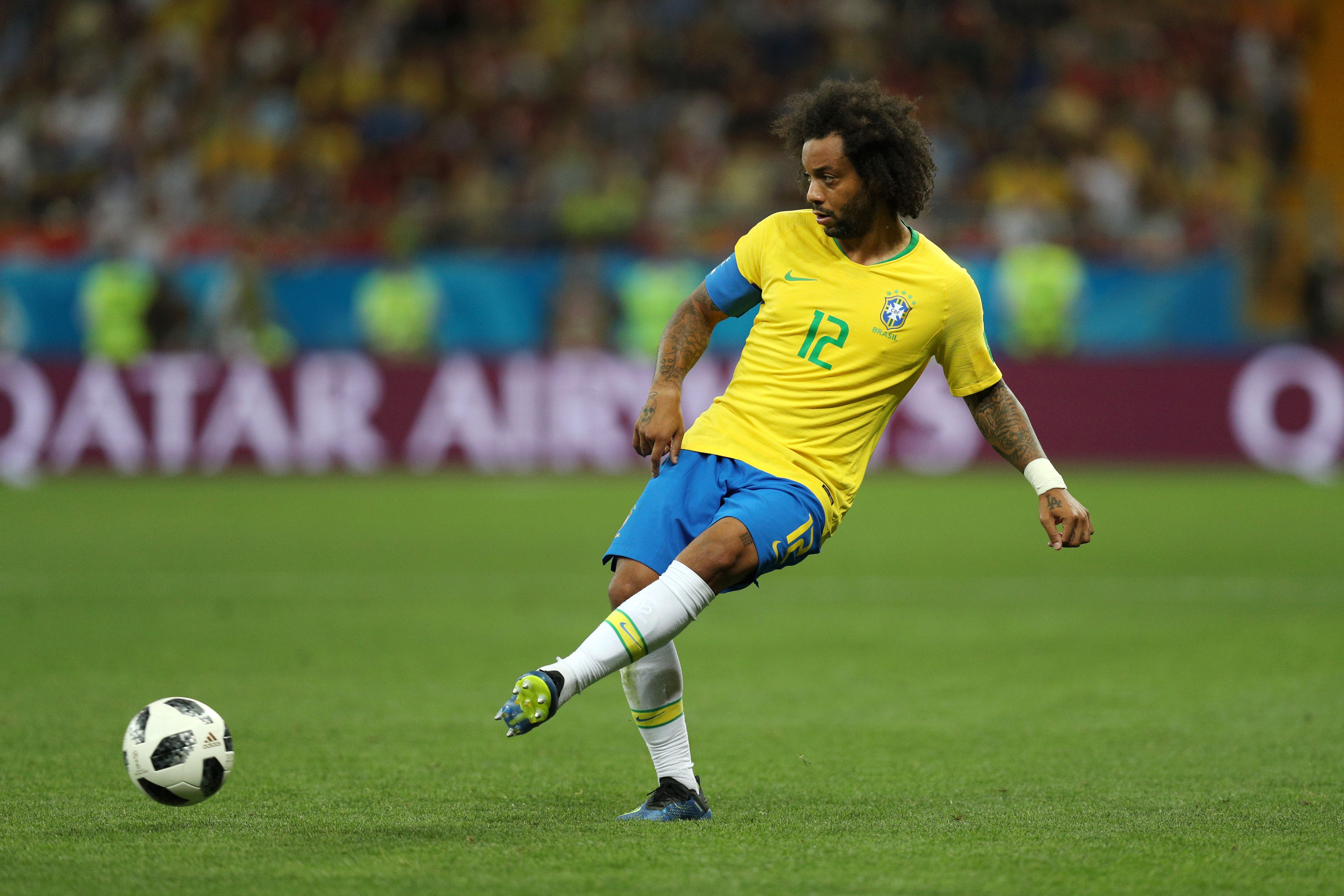 Marcelo in action with Brazil