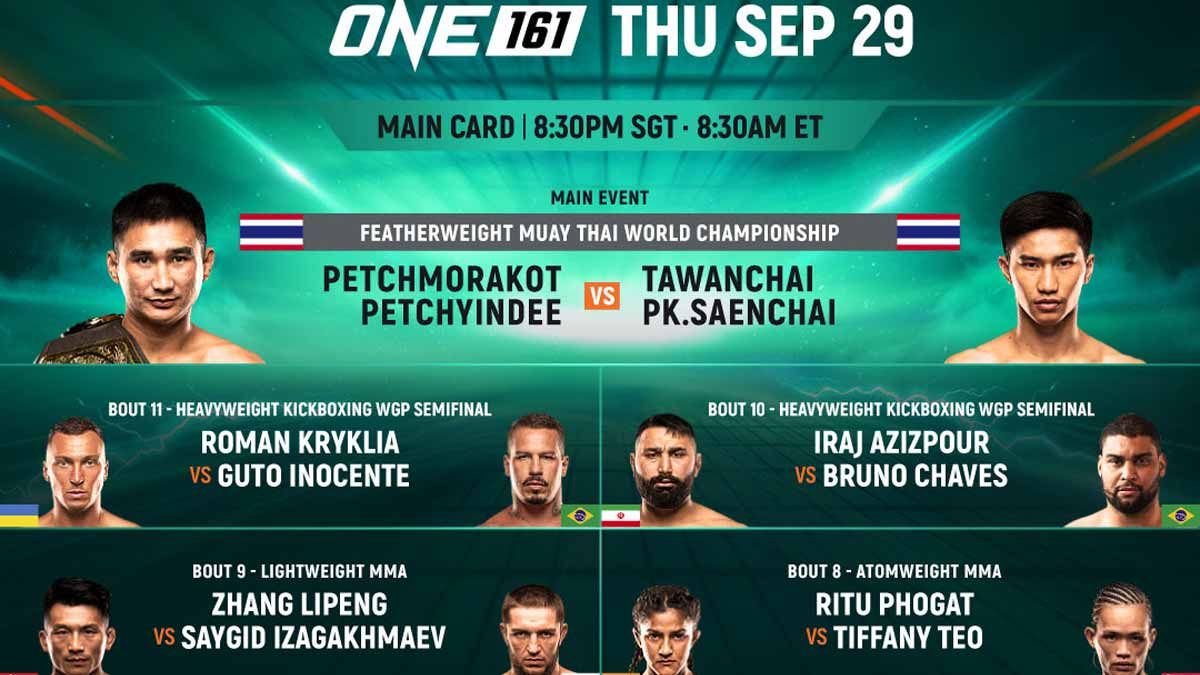 The ONE FC 161 fight card