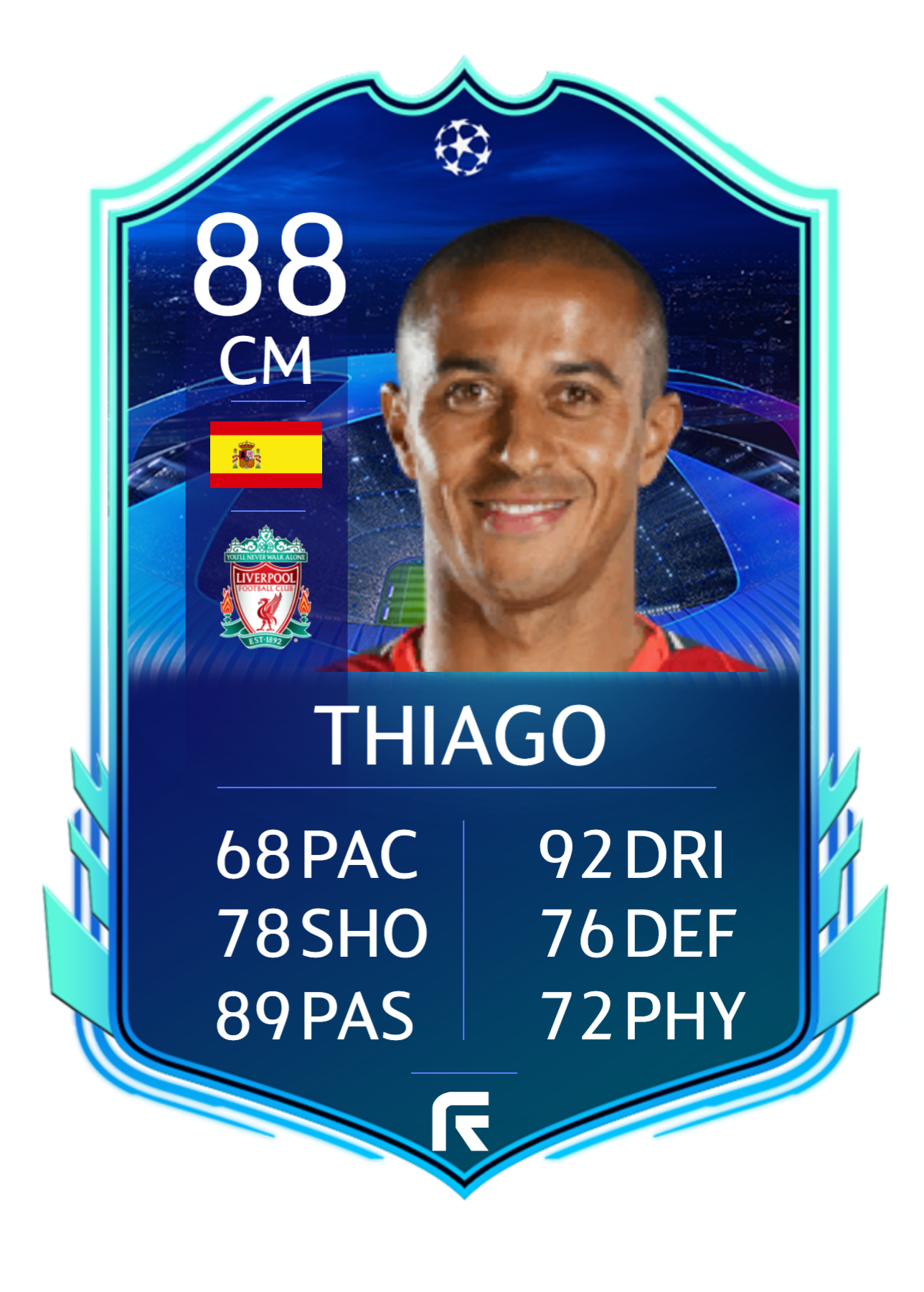 Thiago RTTK concept card in FIFA 23