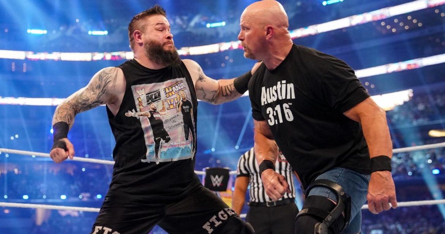Kevin Owens and Stone Cold Steve Austin squared off at WrestleMania 38