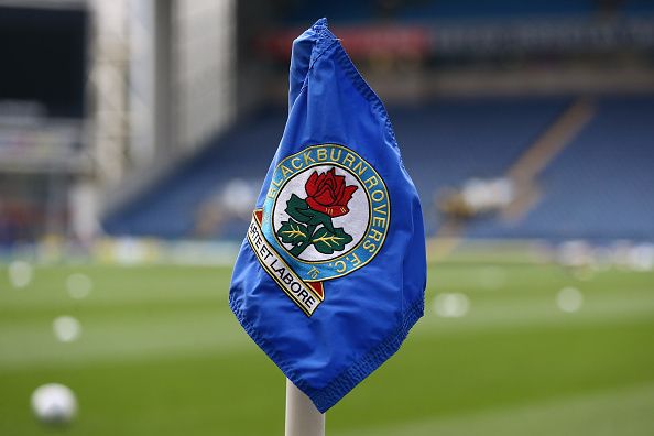 Blackburn's badge on a corner flag.