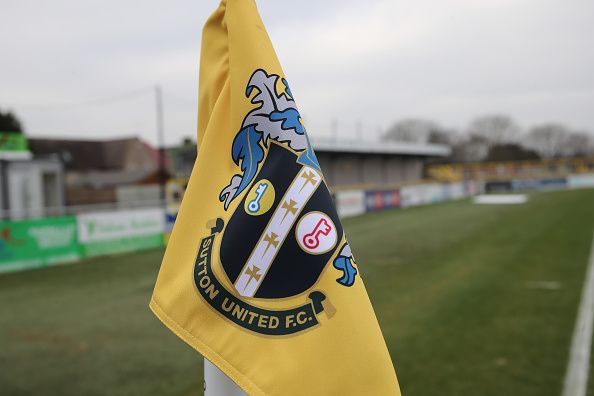 A Sutton United corner flag.