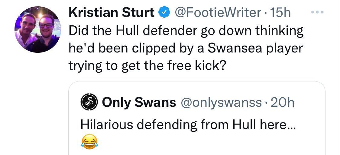 Hull v Swansea tweet reaction