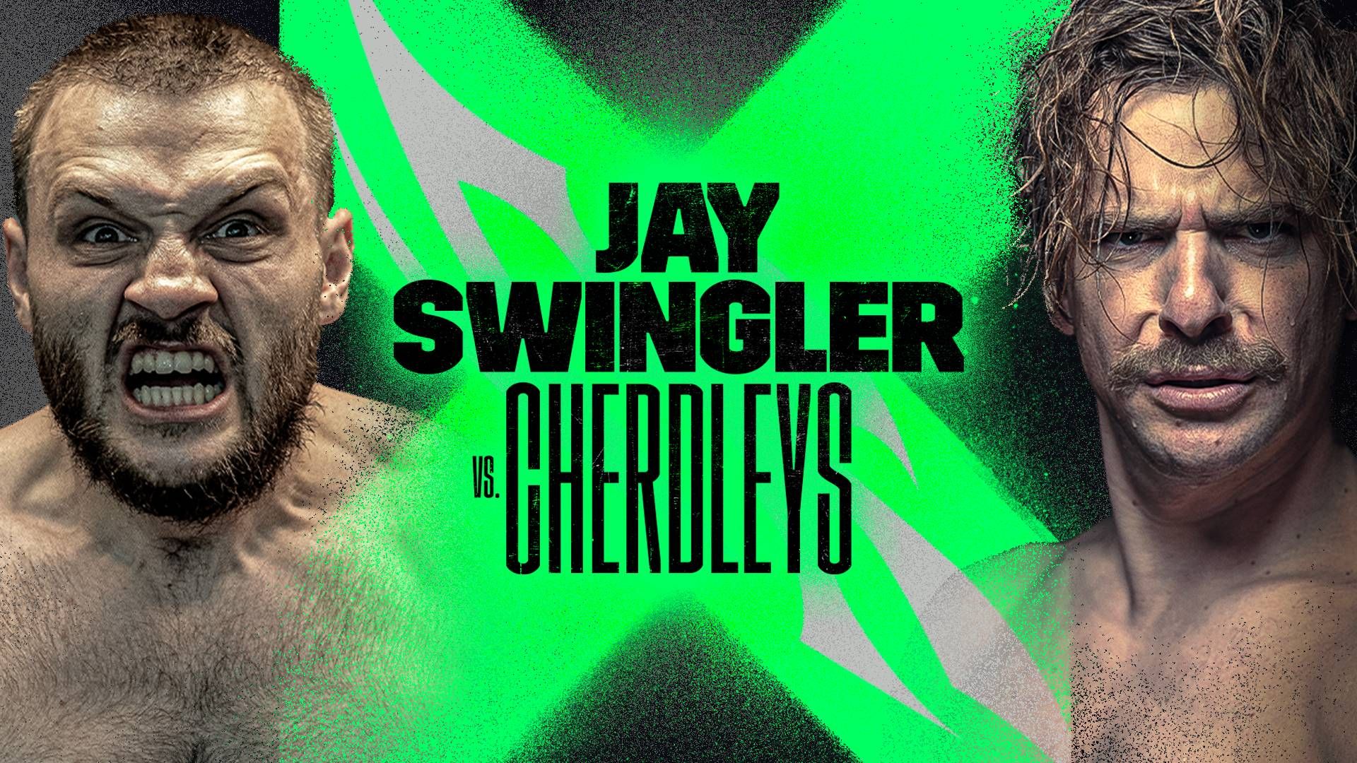 Promo art for the Jay Swingler vs Cherdleys fight by DAZN