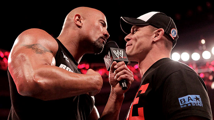 The Rock and John Cena in 2011