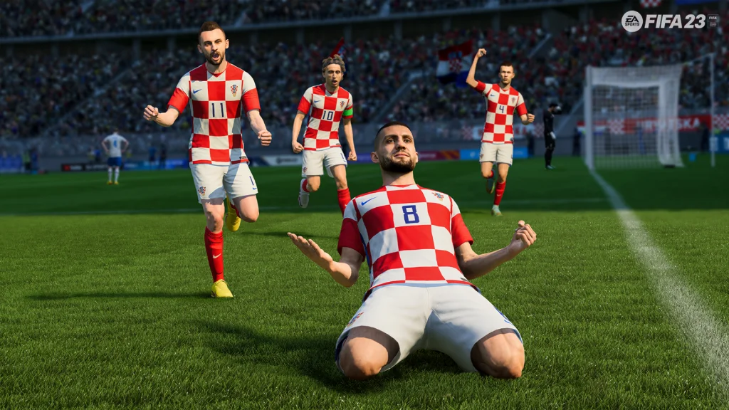 Croatia National Team celebrate in FIFA 23