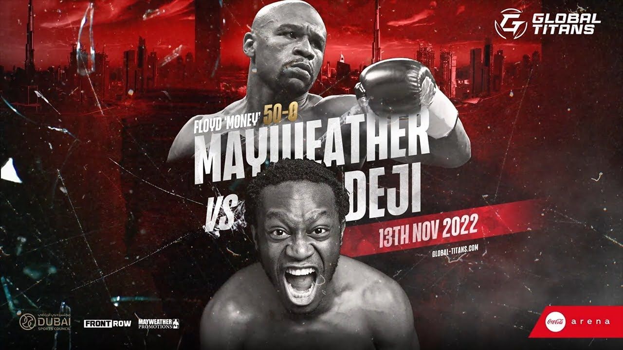 What is the UK Start Time of Deji vs Floyd Mayweather?