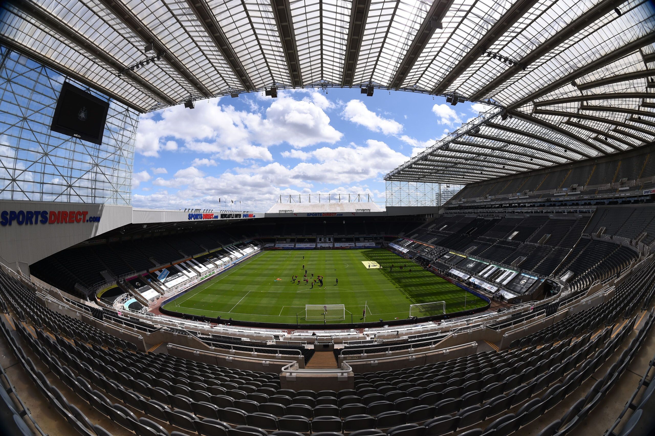 General view inside the stadium of St James' Park