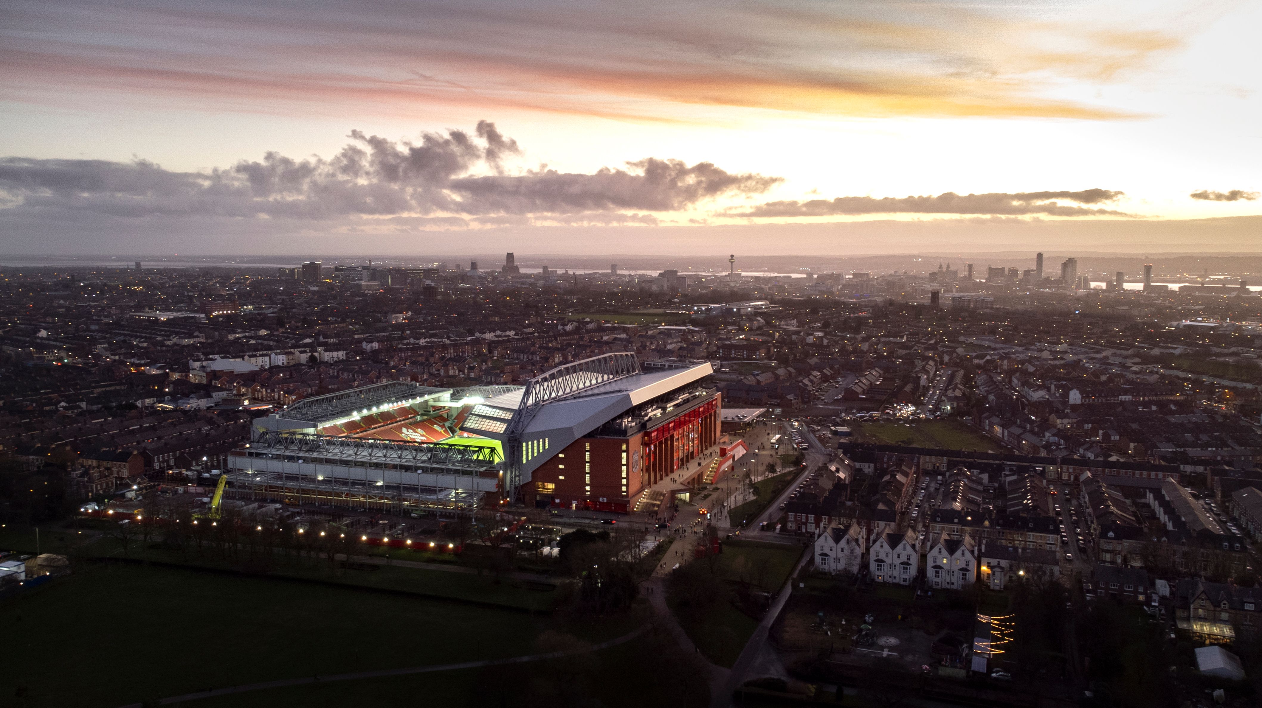 A general view of Liverpool's stadium