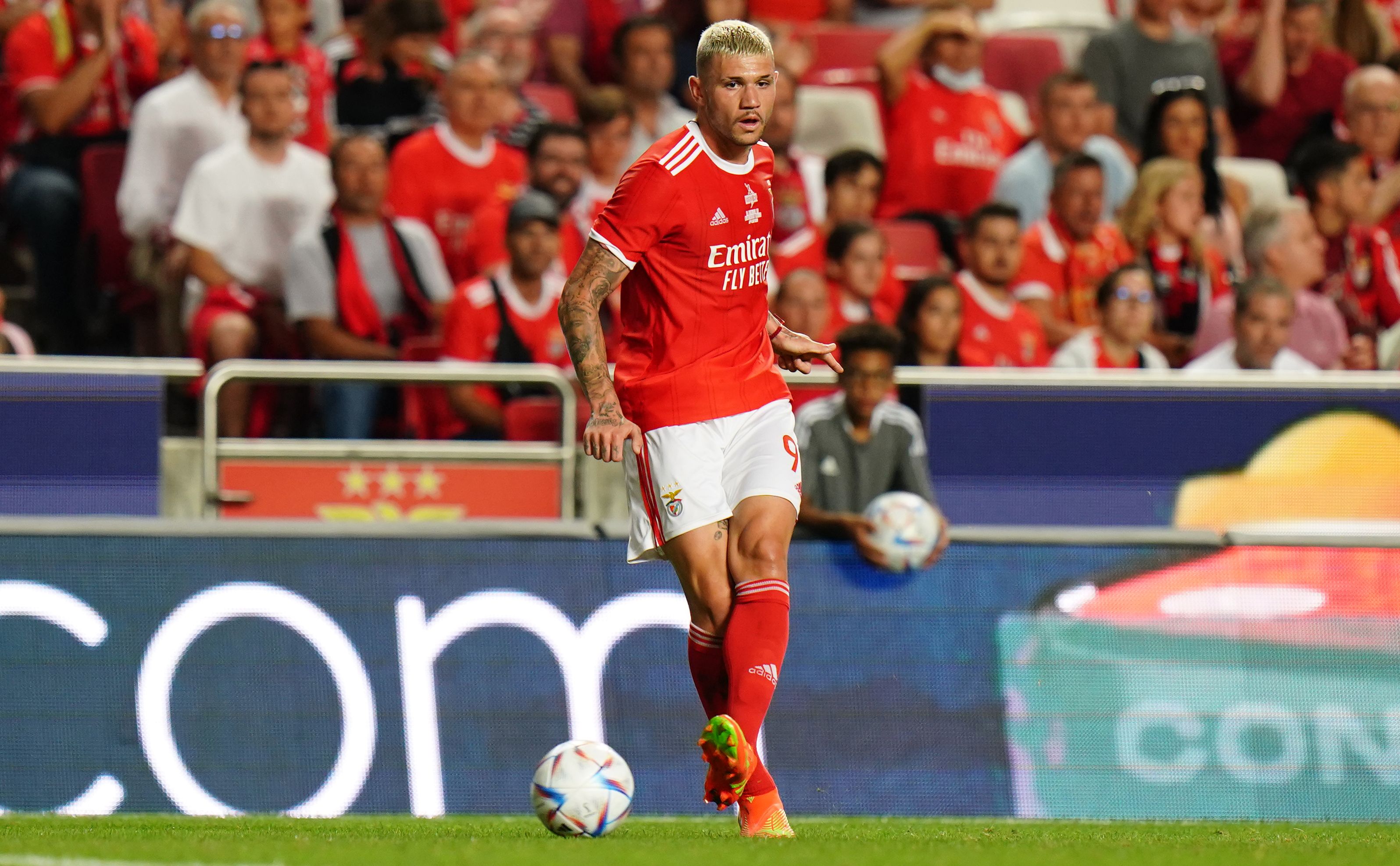 Morato of SL Benfica in action during the Eusebio Cup match between SL Benfica and Newcastle United