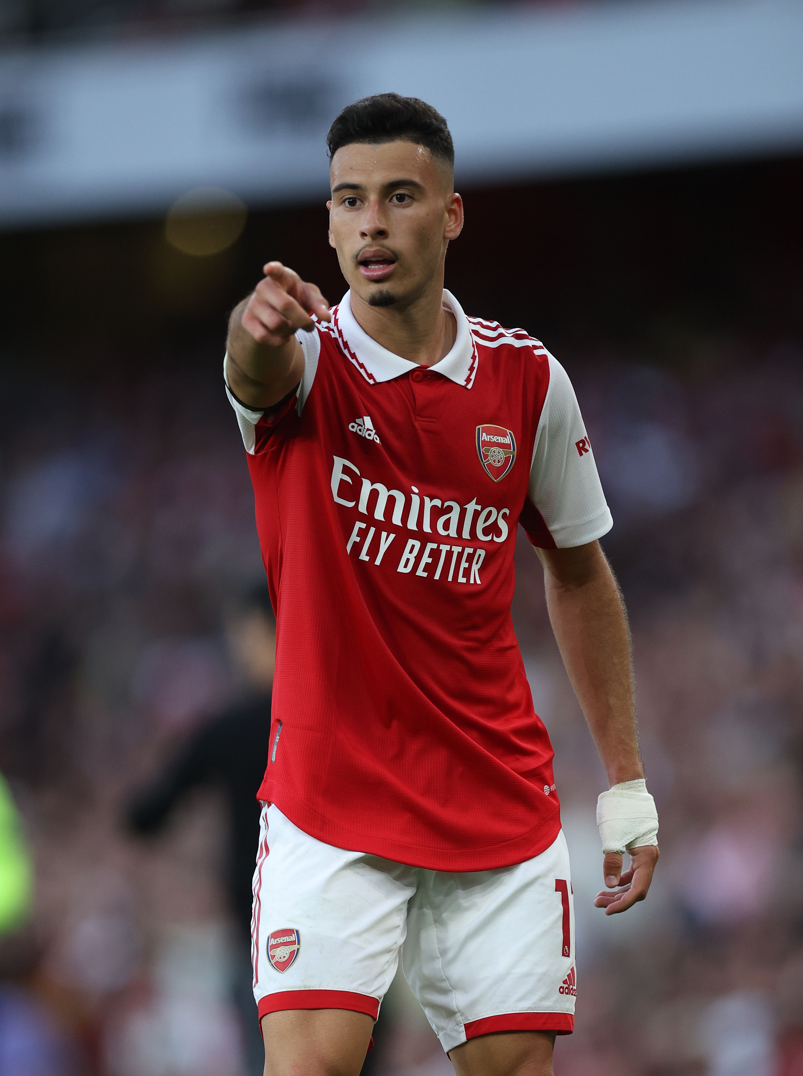 Gabriel Martinelli in action for Arsenal vs Fulham 